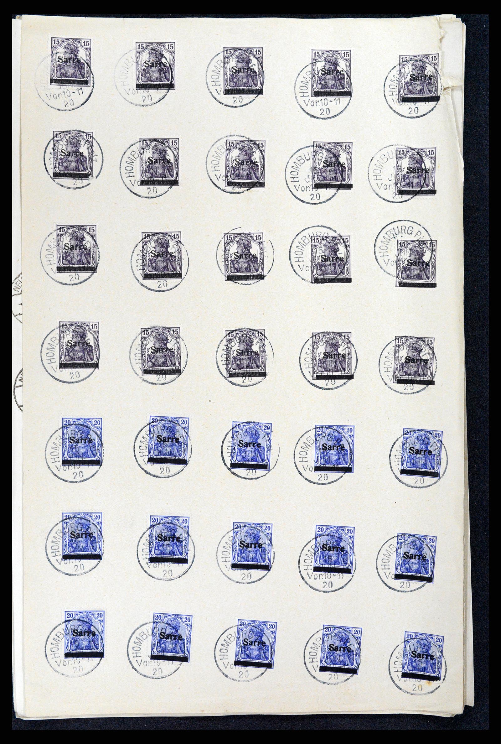 37573 035 - Postzegelverzameling 37573 Saar 1920.