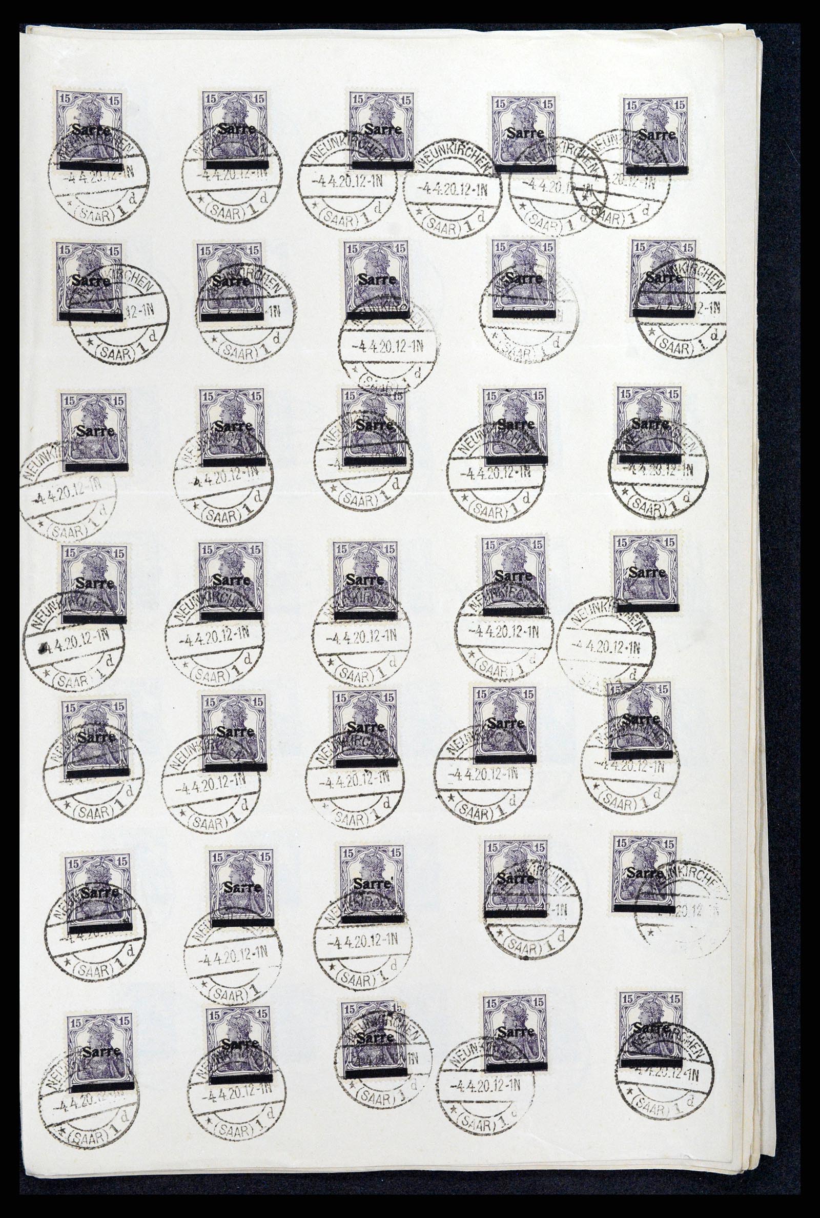 37573 036 - Postzegelverzameling 37573 Saar 1920.