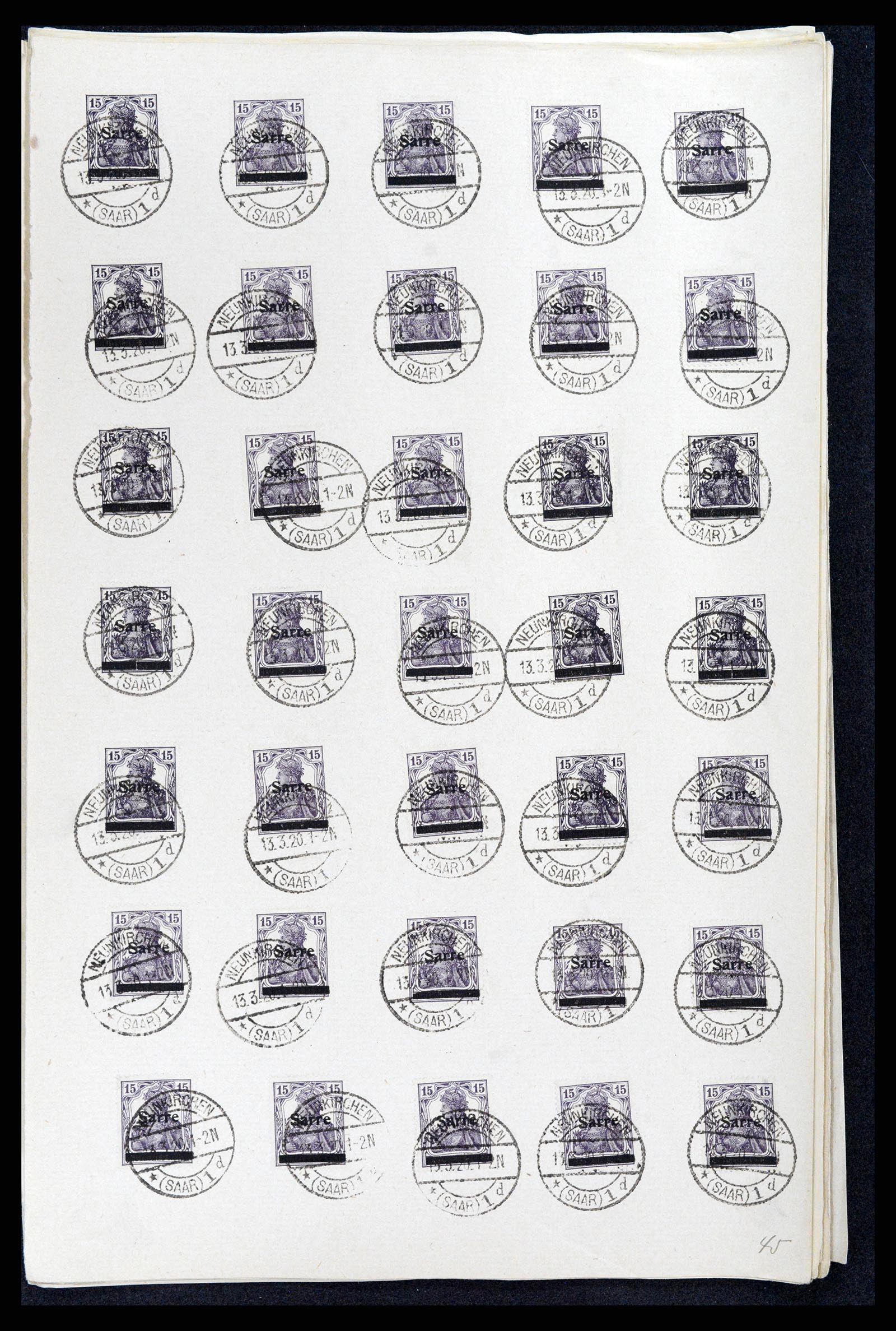 37573 037 - Postzegelverzameling 37573 Saar 1920.
