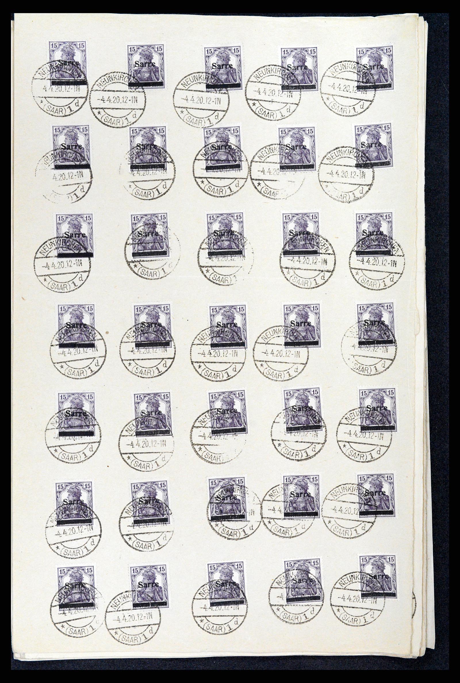 37573 038 - Postzegelverzameling 37573 Saar 1920.
