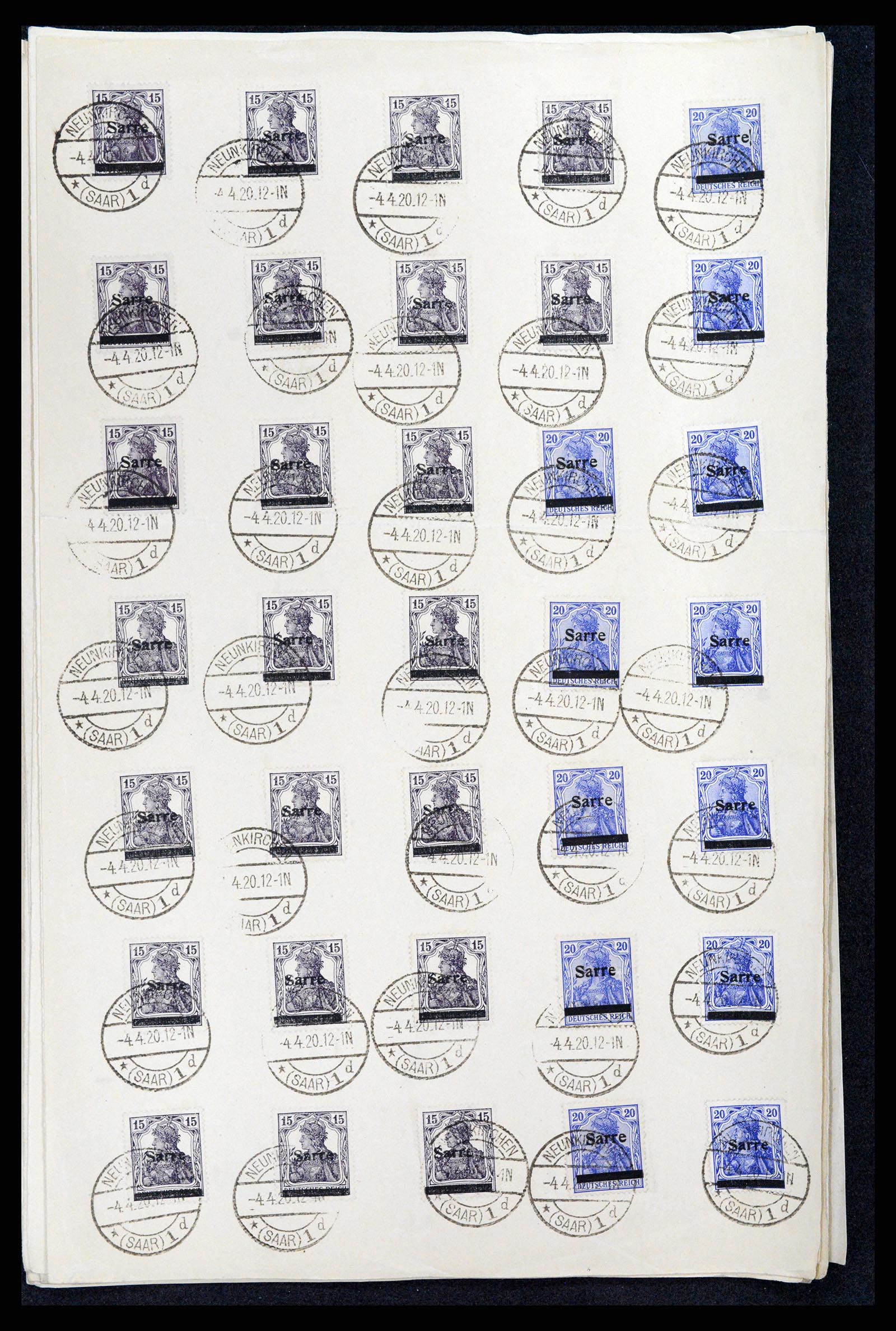 37573 039 - Postzegelverzameling 37573 Saar 1920.