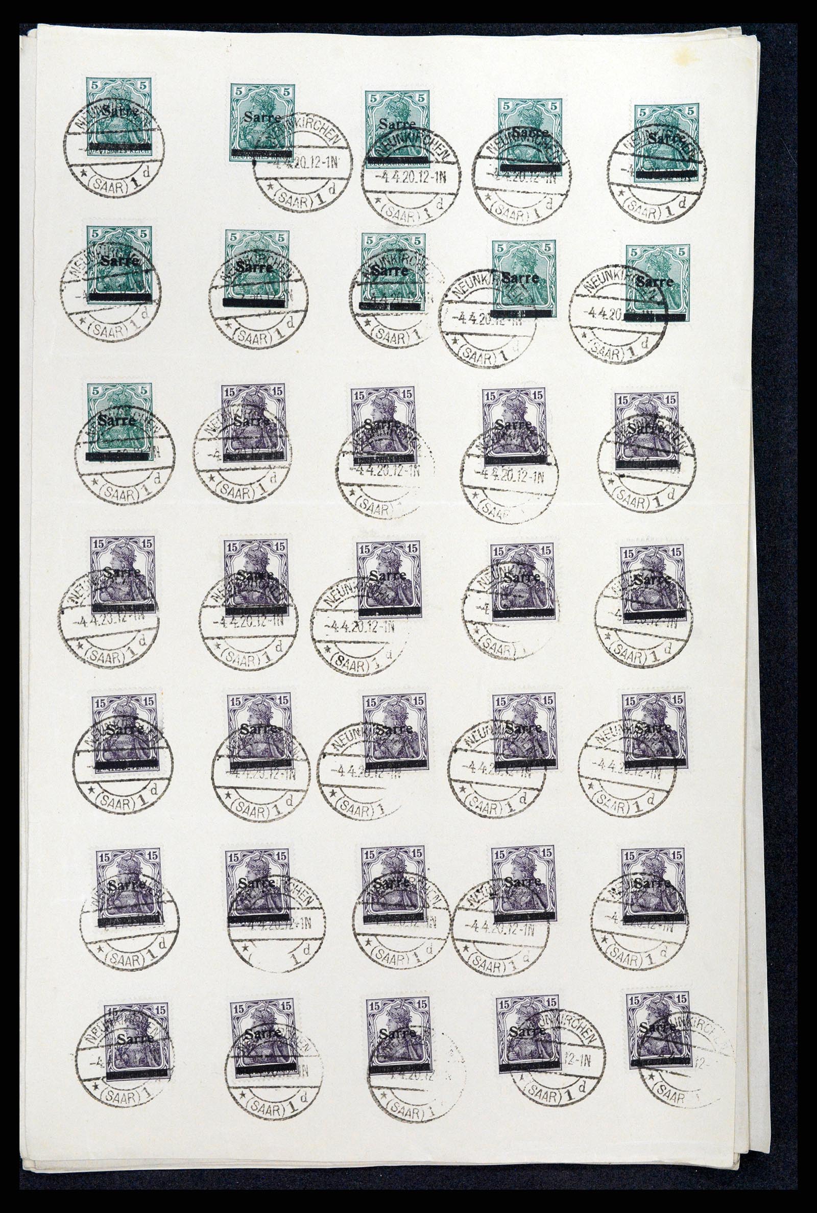 37573 042 - Postzegelverzameling 37573 Saar 1920.