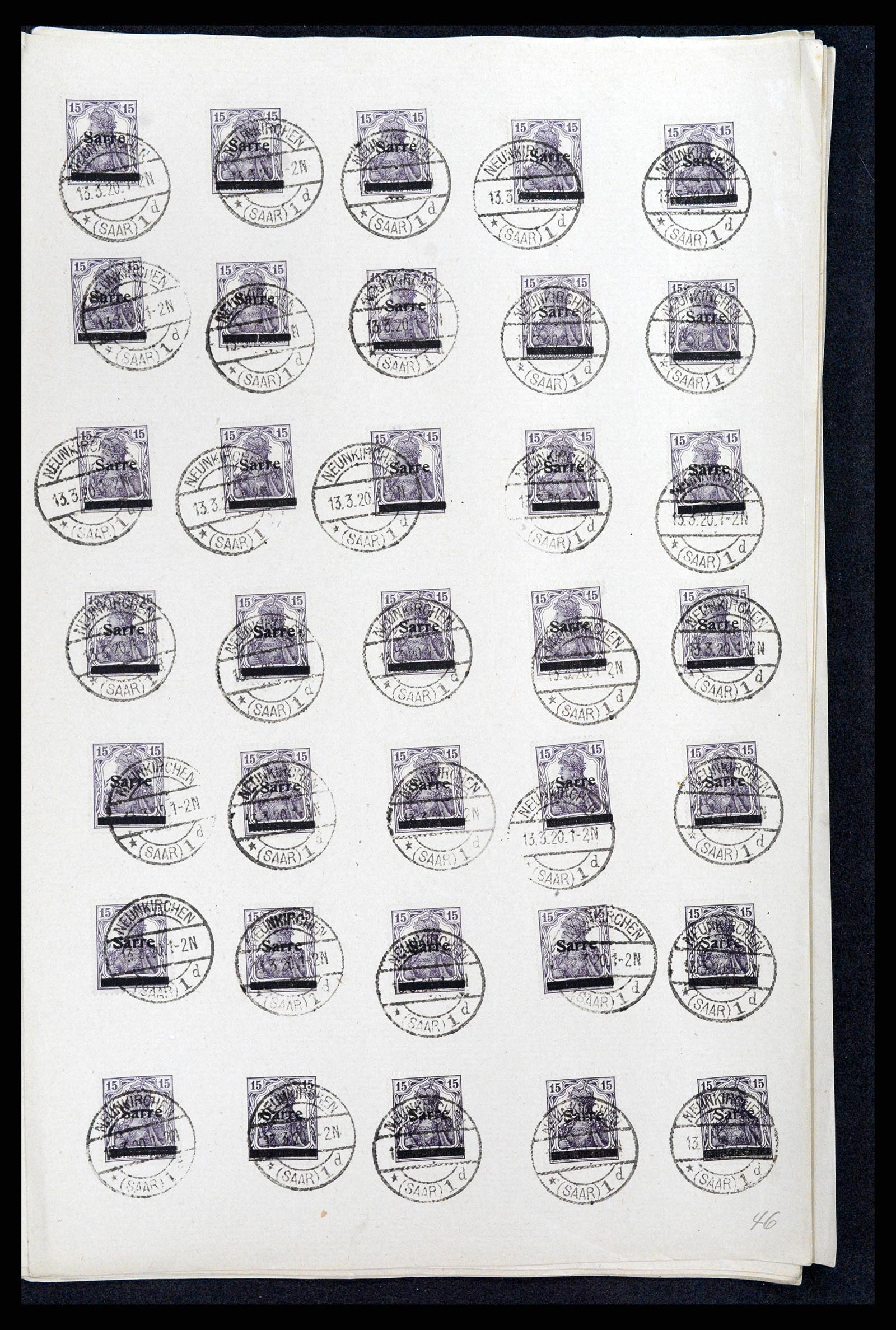 37573 043 - Postzegelverzameling 37573 Saar 1920.
