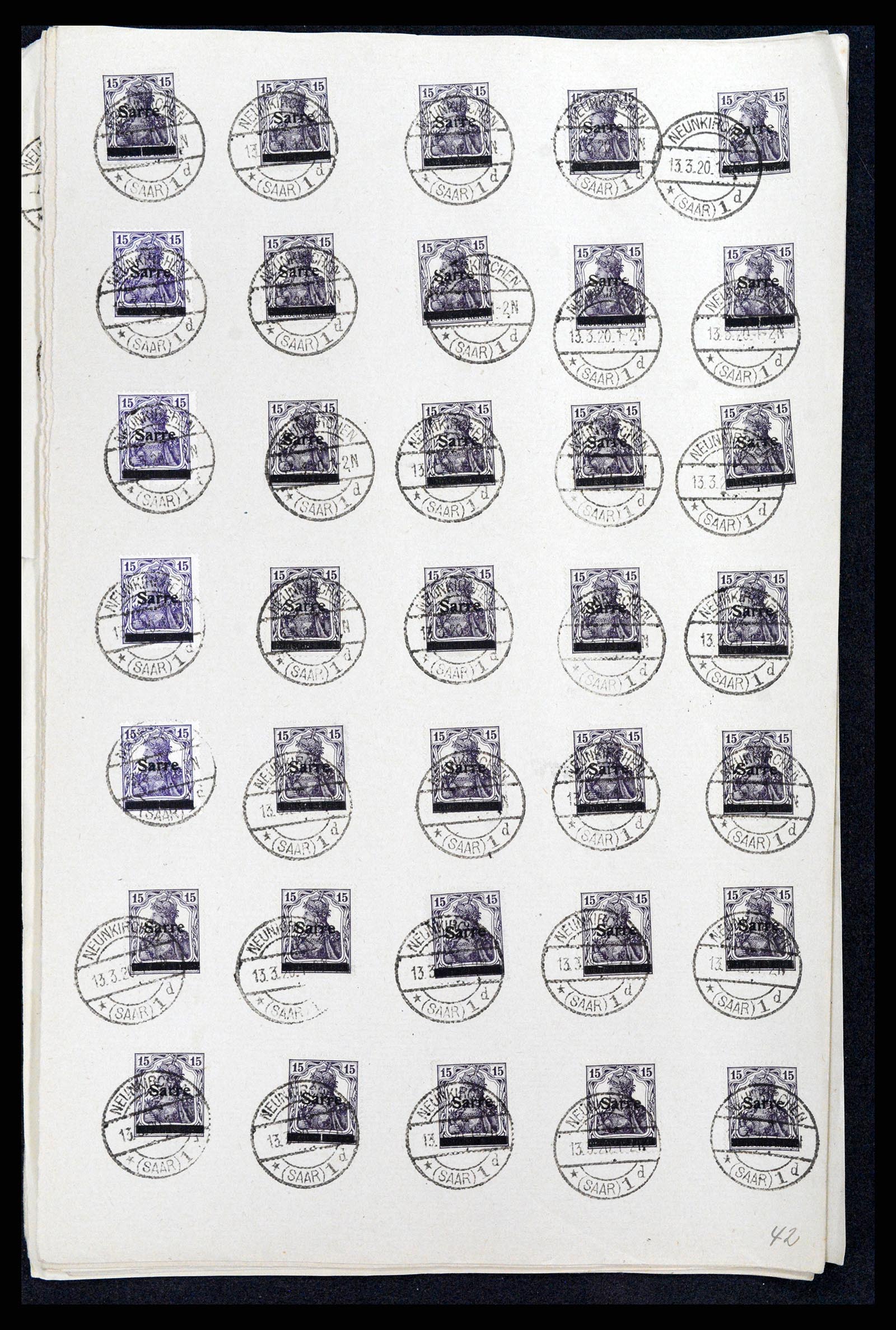 37573 044 - Postzegelverzameling 37573 Saar 1920.