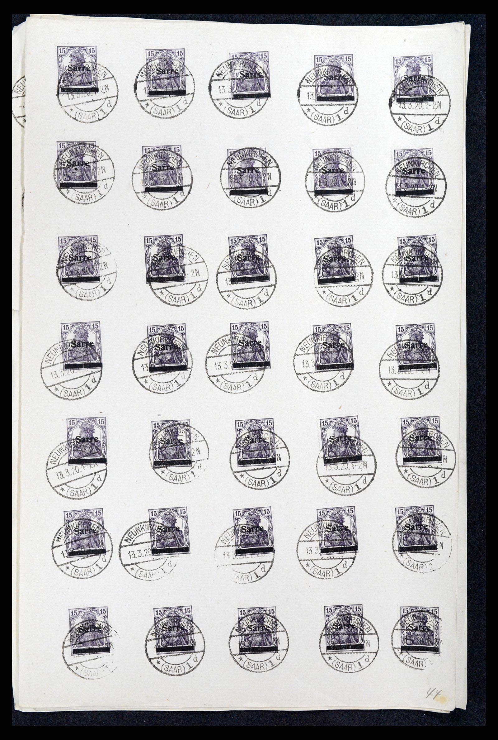 37573 047 - Postzegelverzameling 37573 Saar 1920.