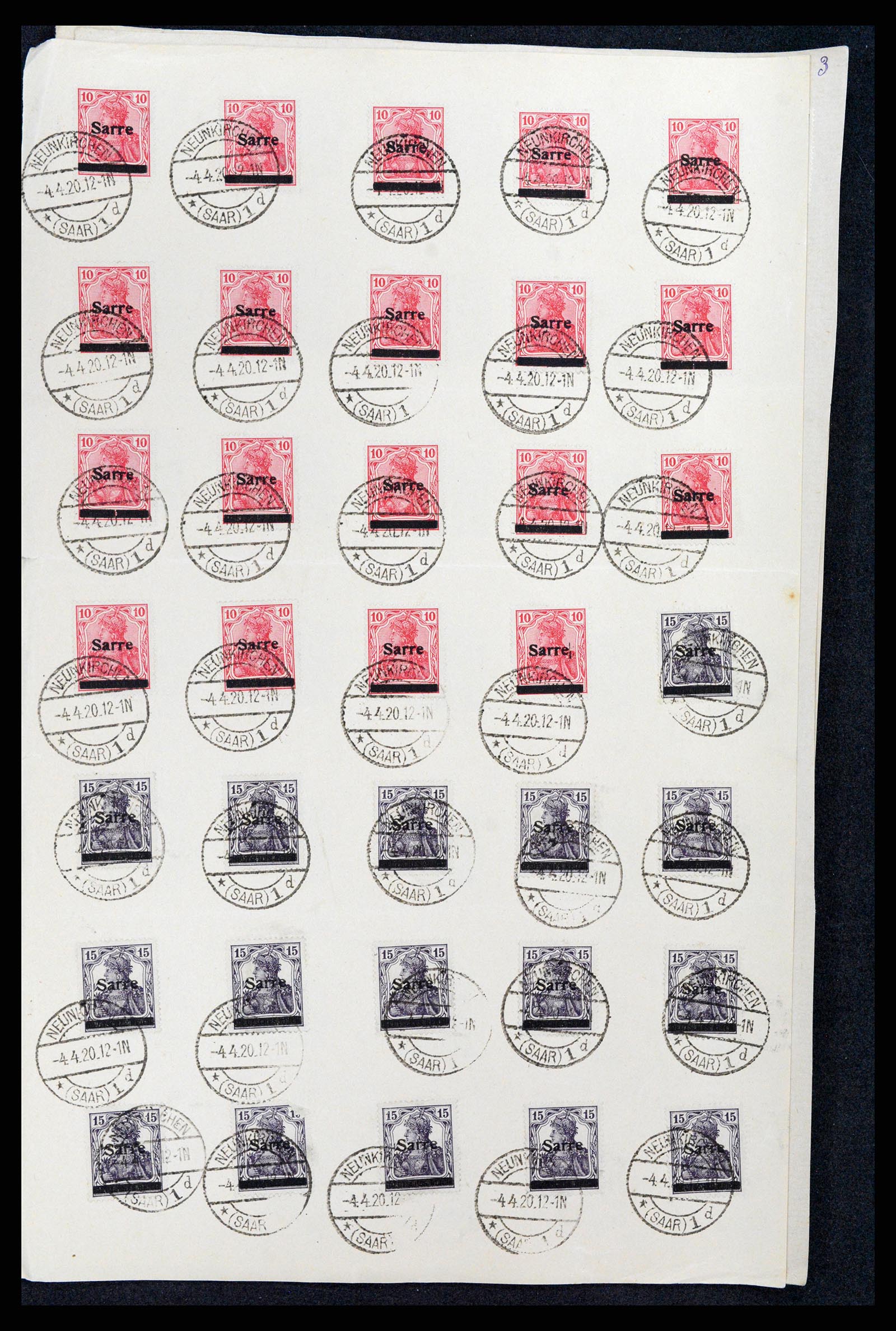 37573 049 - Postzegelverzameling 37573 Saar 1920.