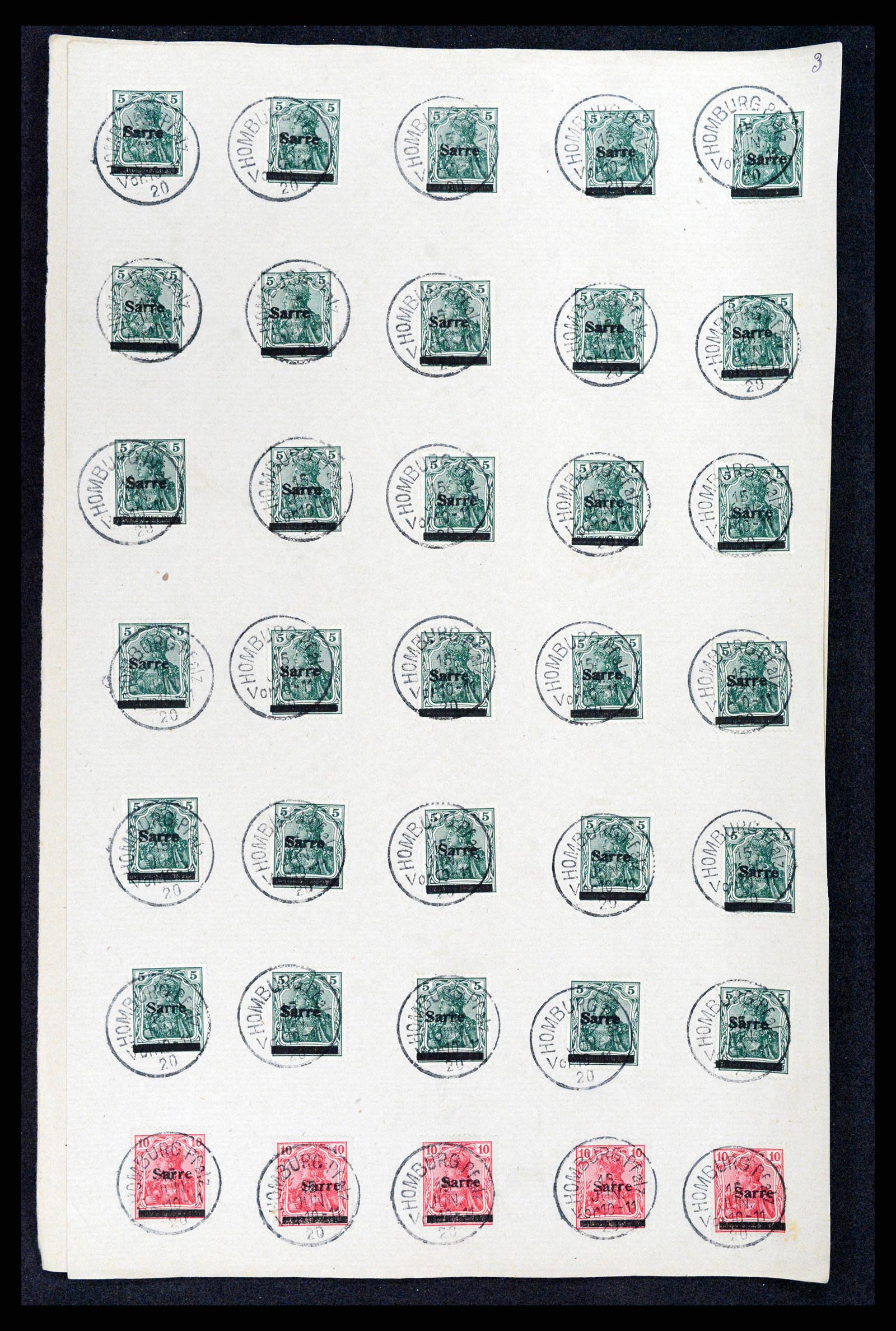 37573 050 - Postzegelverzameling 37573 Saar 1920.