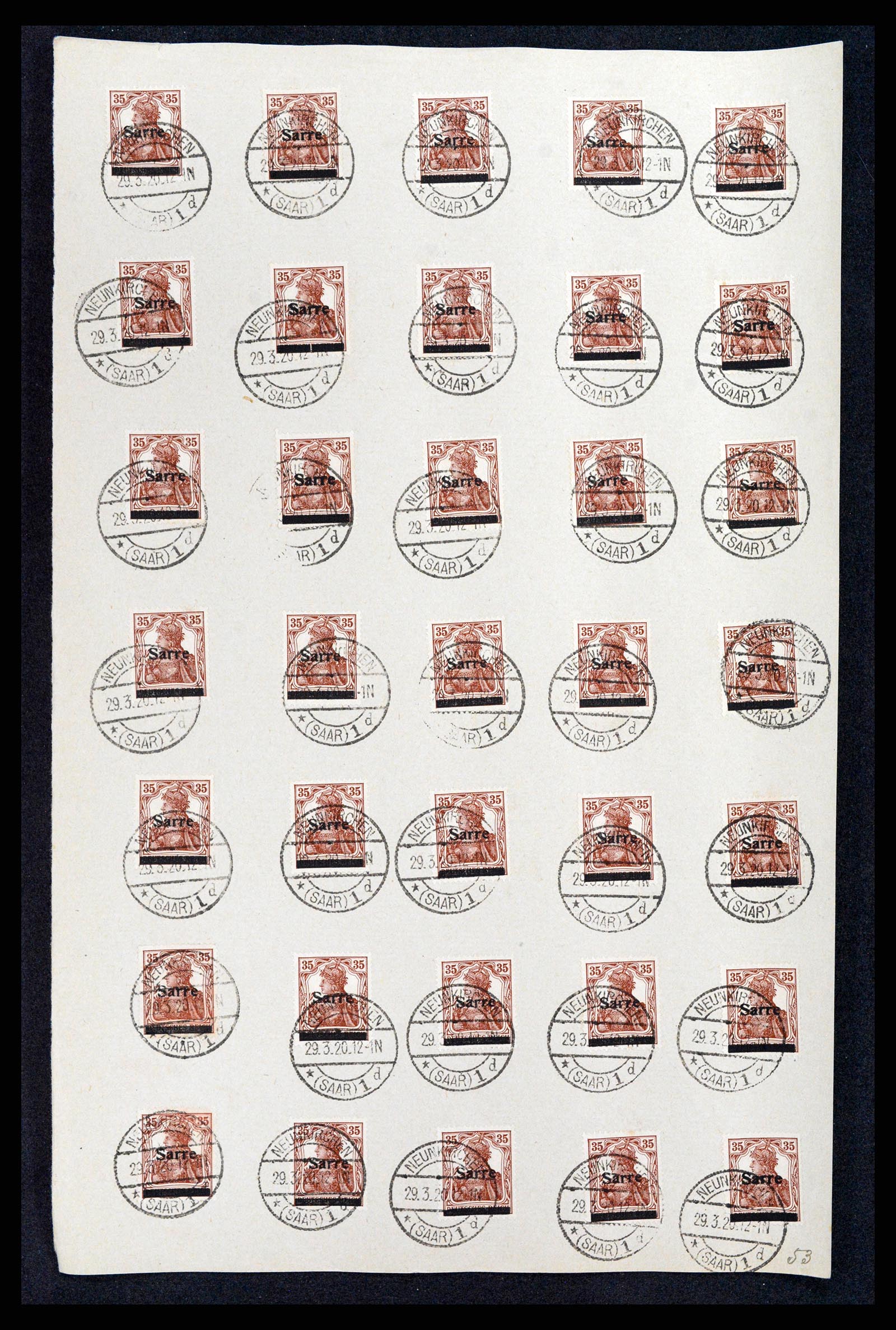 37573 051 - Postzegelverzameling 37573 Saar 1920.