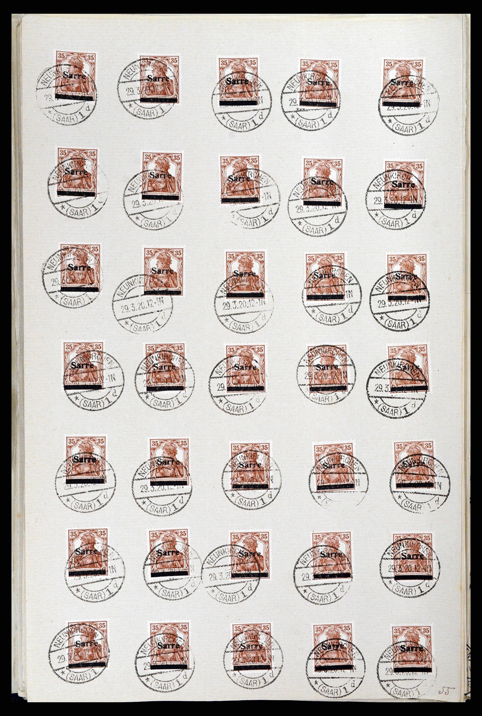 37573 052 - Postzegelverzameling 37573 Saar 1920.