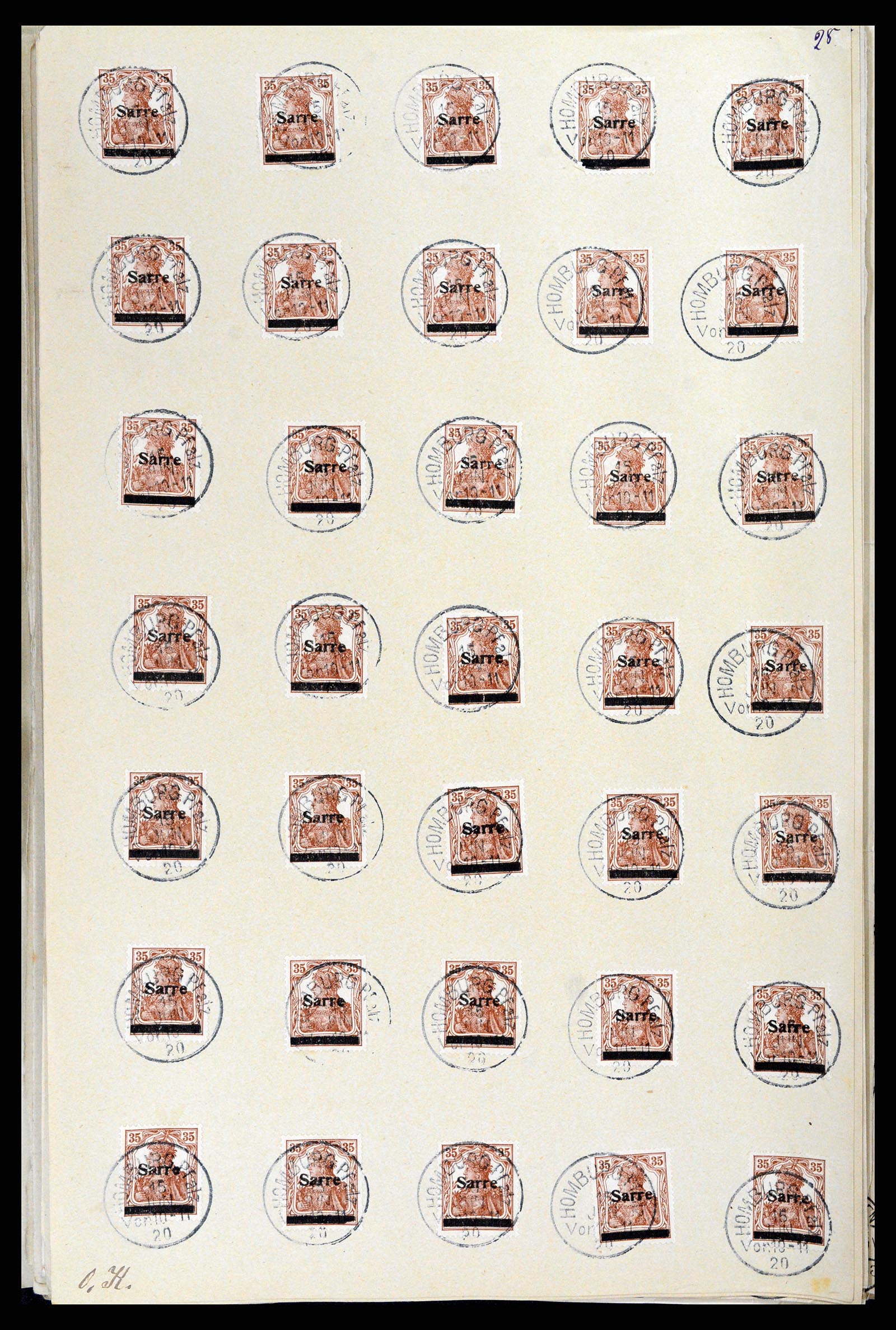37573 053 - Postzegelverzameling 37573 Saar 1920.