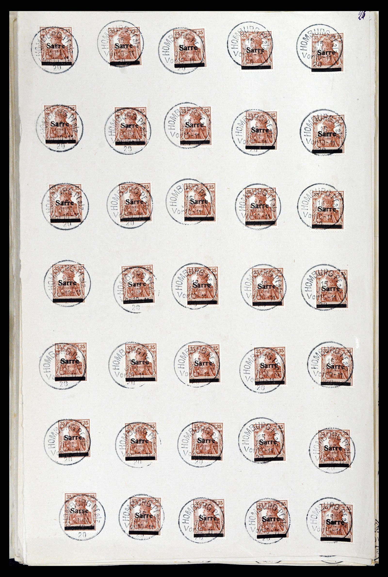 37573 055 - Postzegelverzameling 37573 Saar 1920.