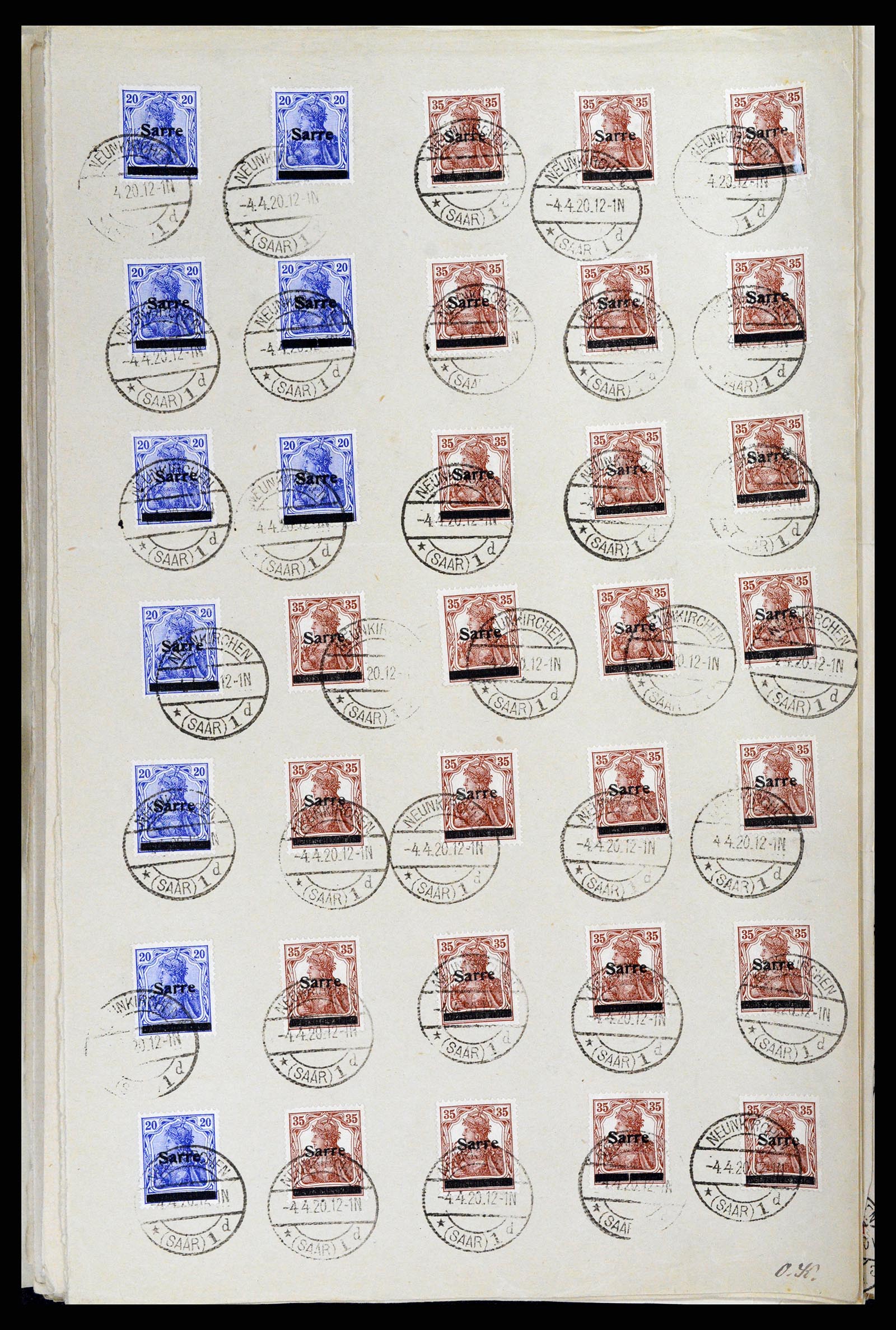 37573 058 - Postzegelverzameling 37573 Saar 1920.