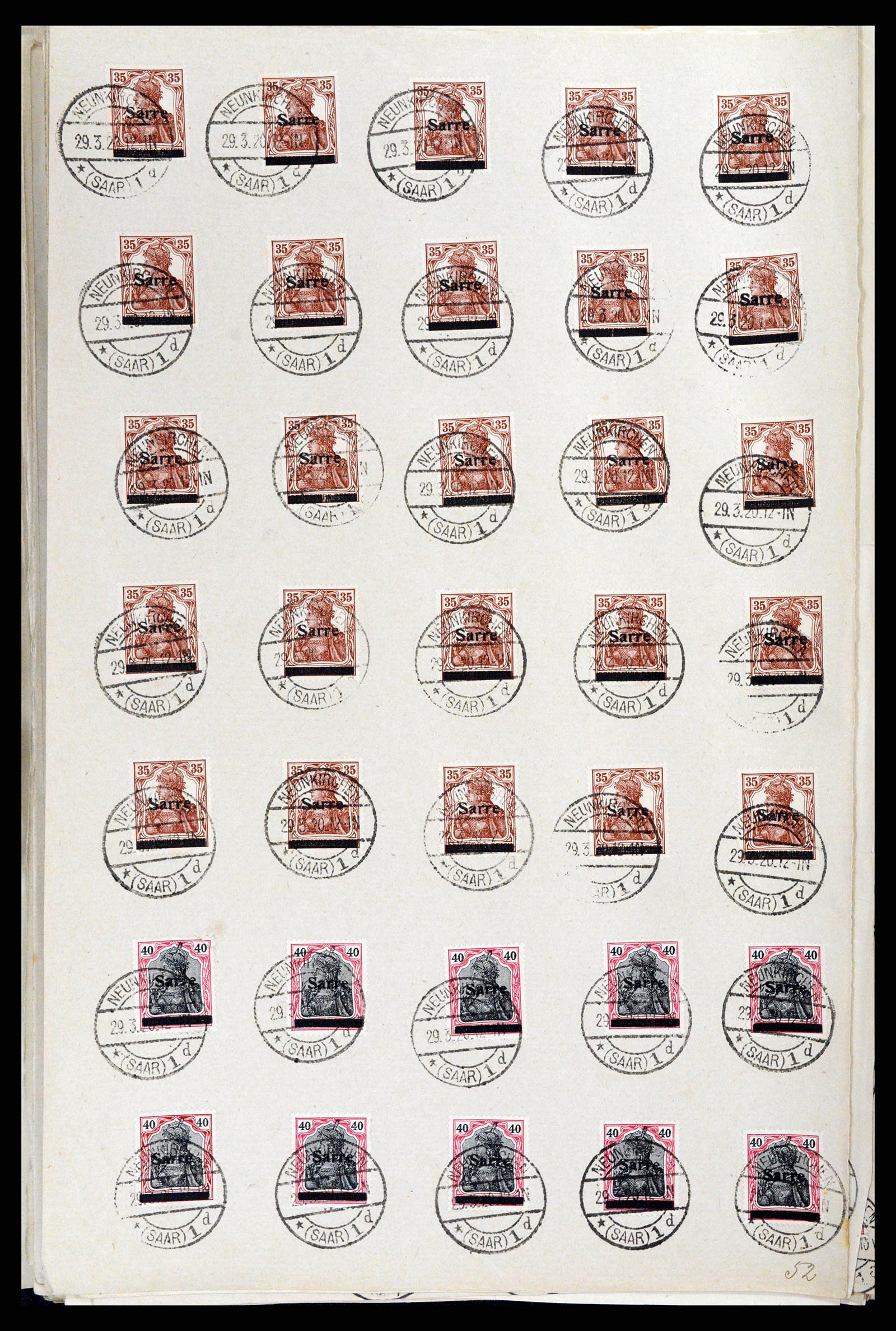 37573 060 - Postzegelverzameling 37573 Saar 1920.