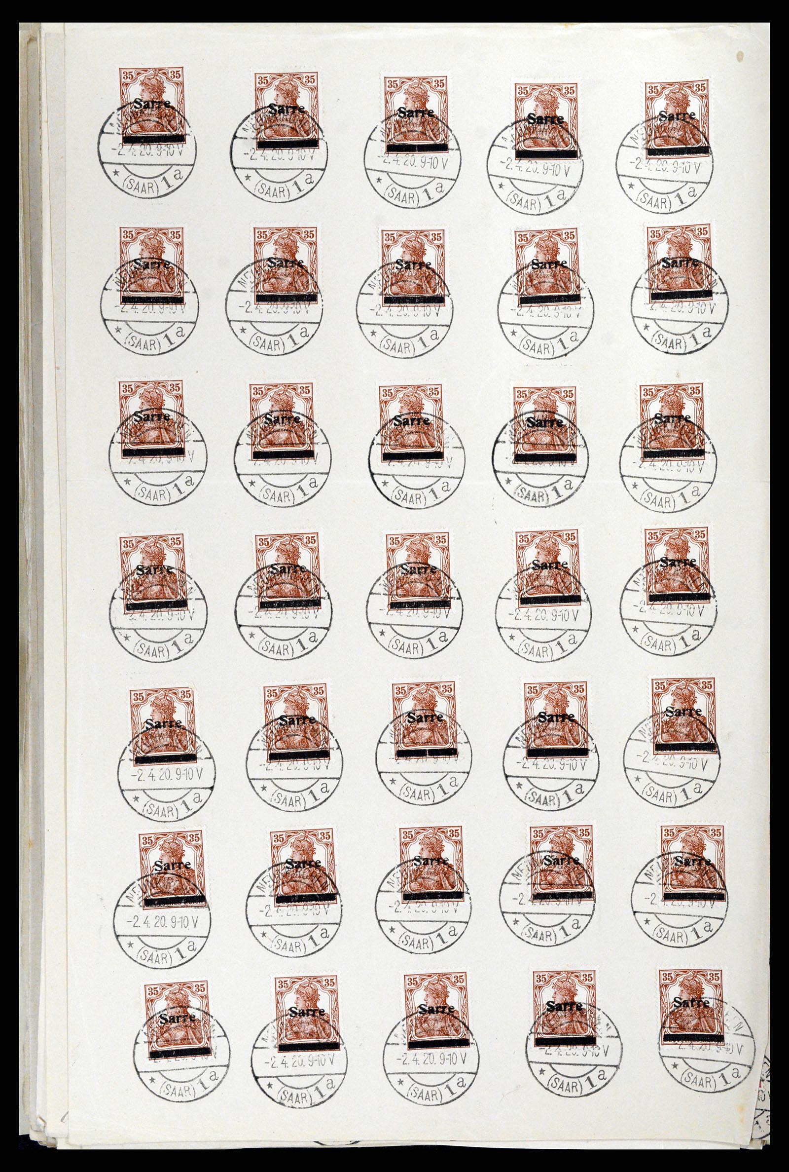 37573 061 - Postzegelverzameling 37573 Saar 1920.