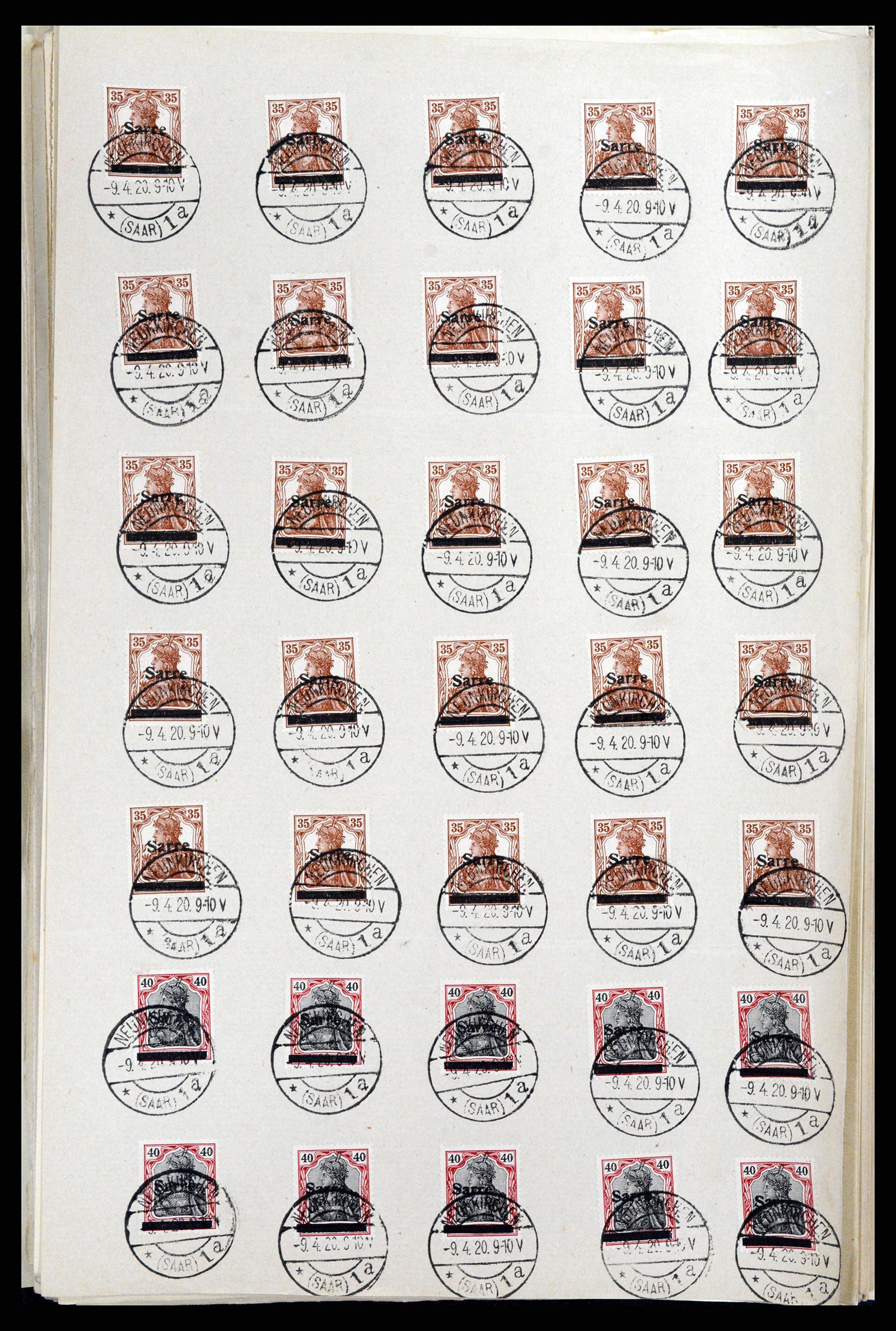 37573 062 - Postzegelverzameling 37573 Saar 1920.