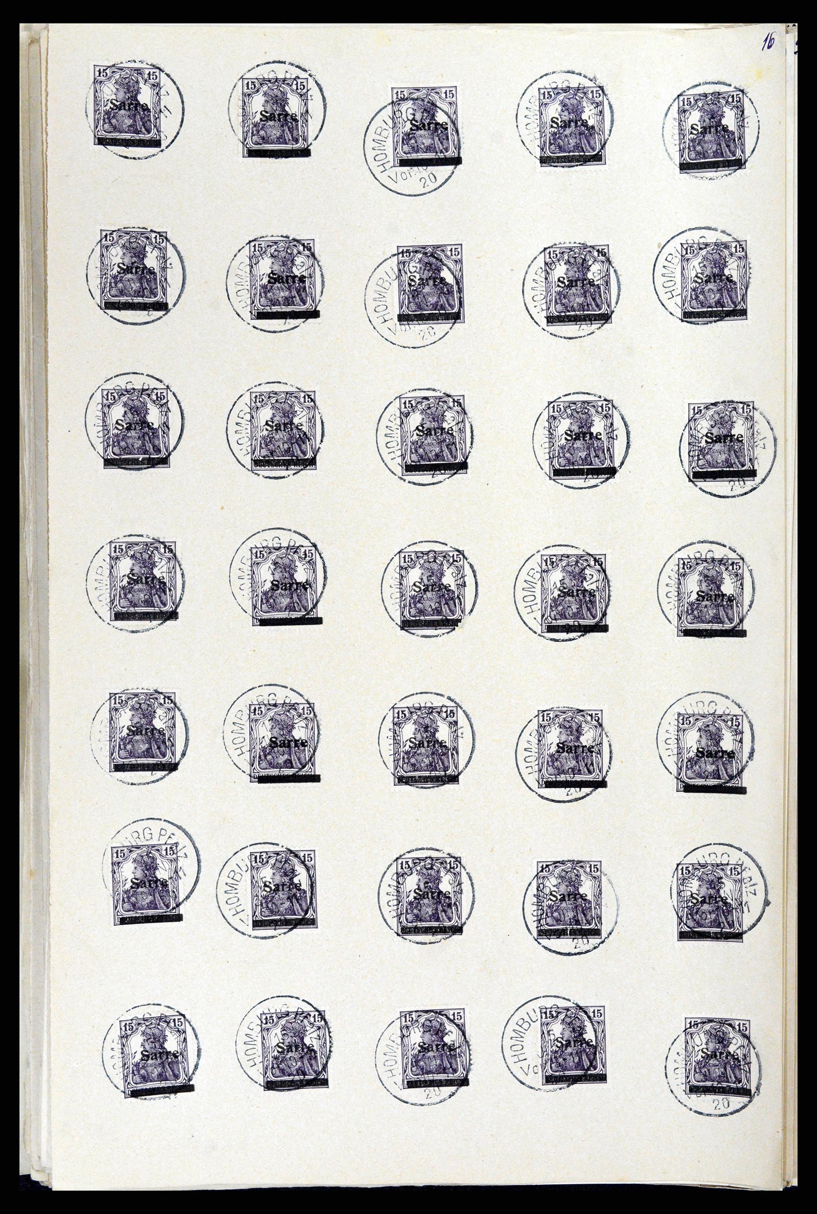 37573 065 - Postzegelverzameling 37573 Saar 1920.