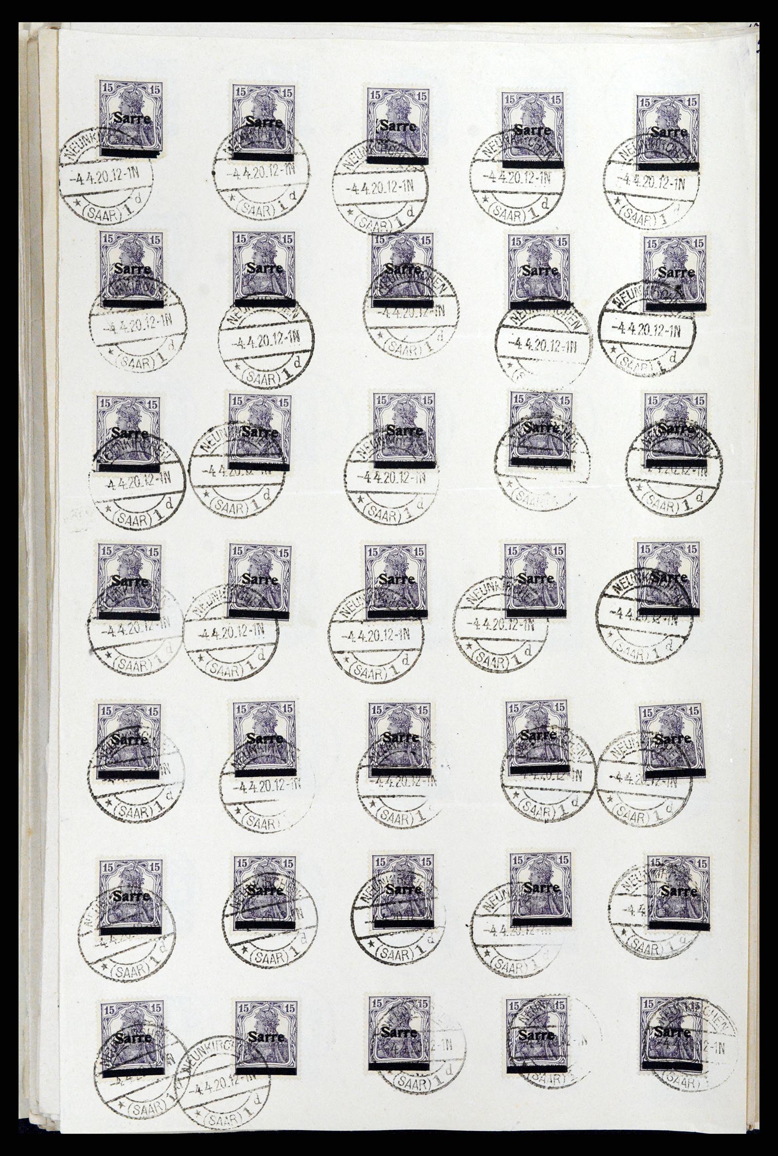 37573 066 - Postzegelverzameling 37573 Saar 1920.