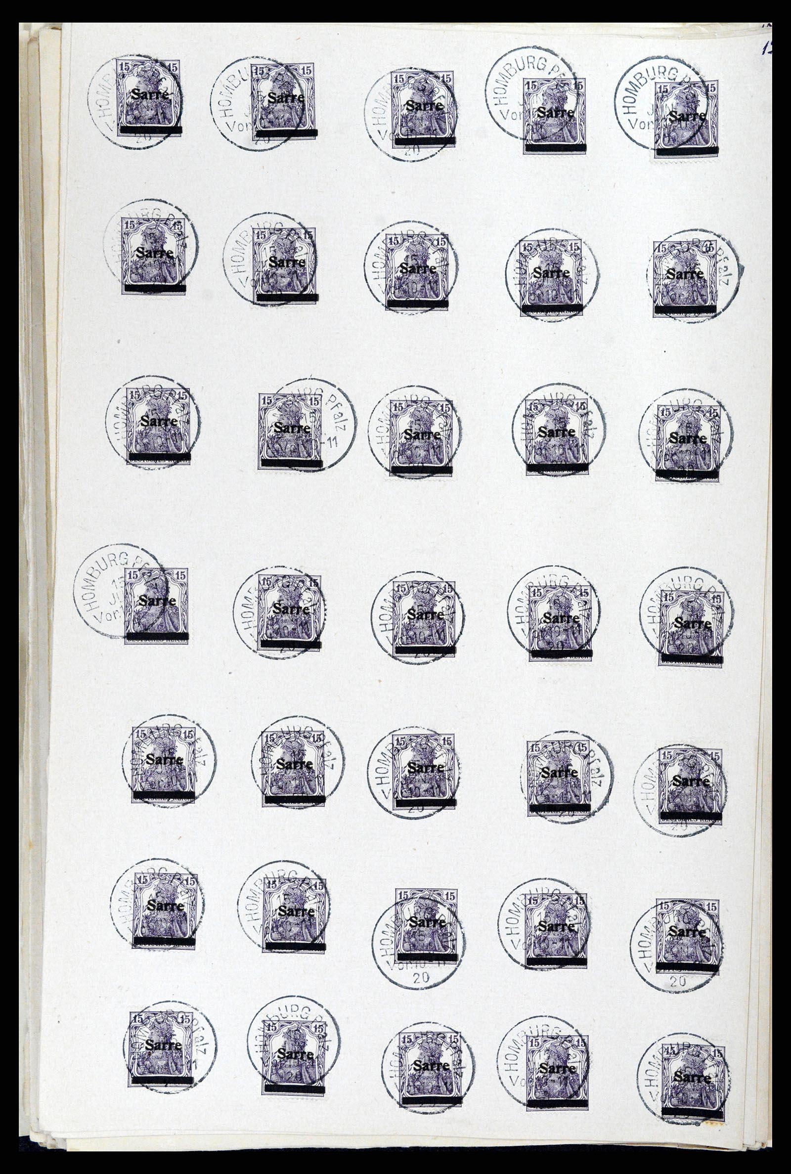 37573 067 - Postzegelverzameling 37573 Saar 1920.