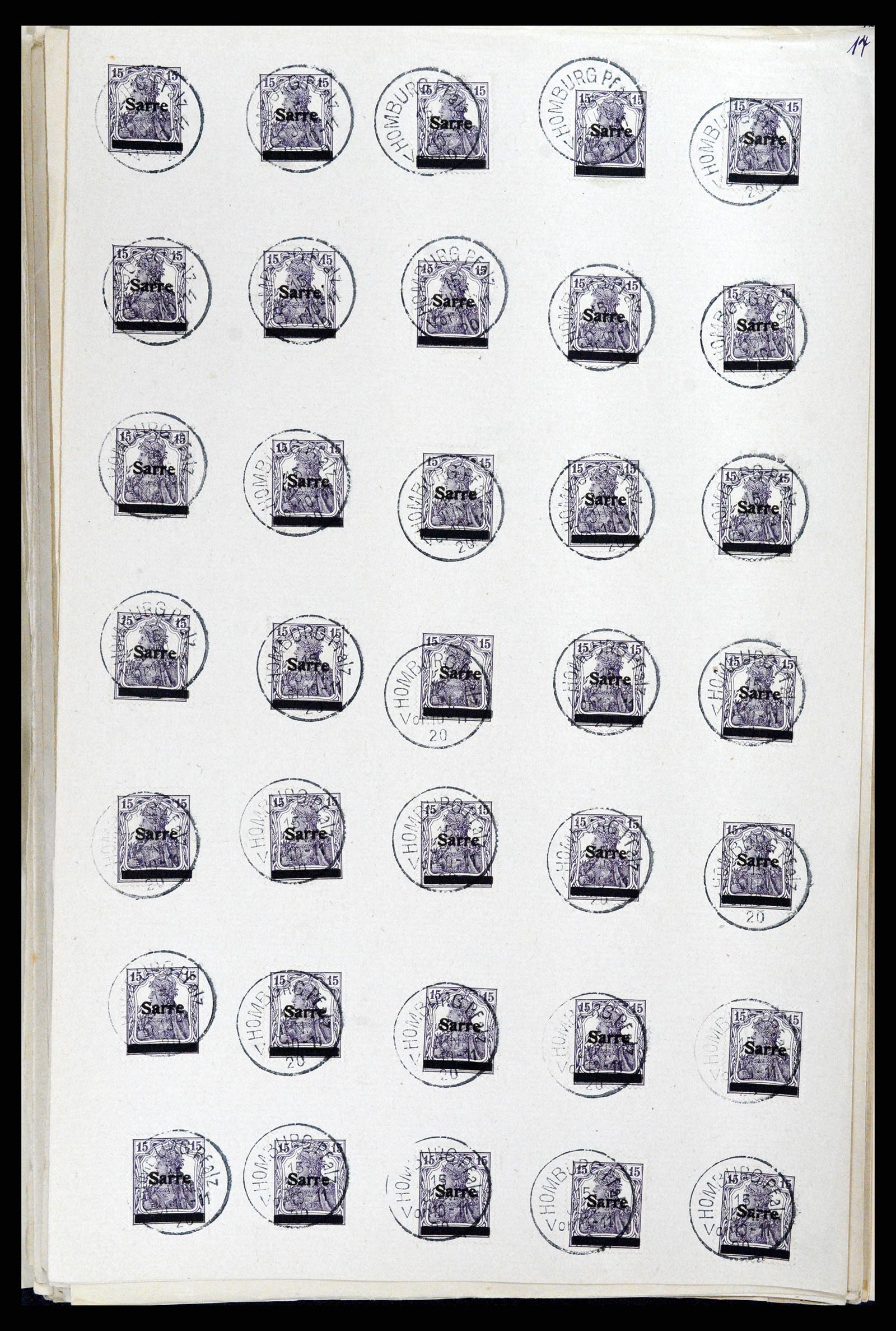 37573 068 - Postzegelverzameling 37573 Saar 1920.