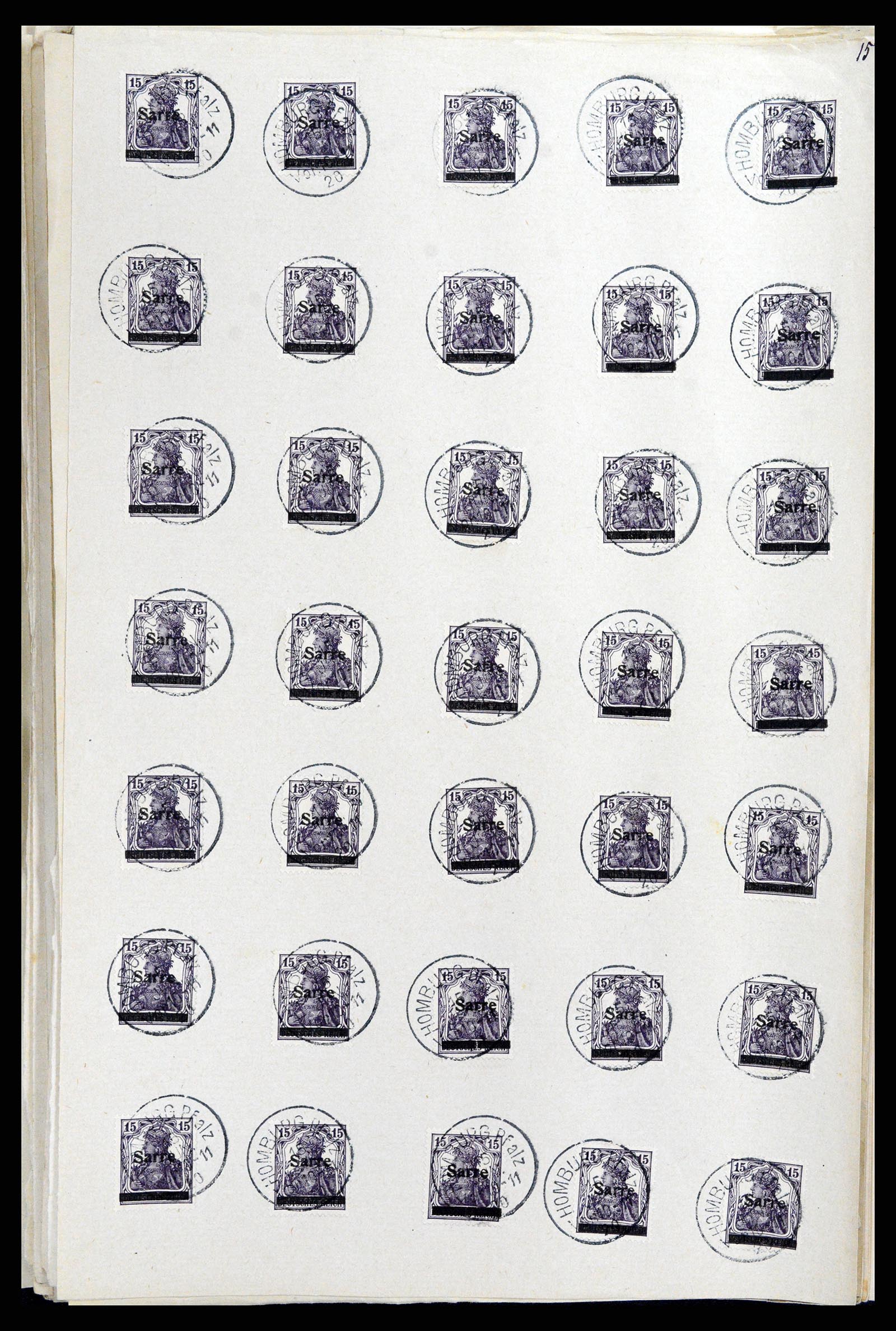37573 069 - Postzegelverzameling 37573 Saar 1920.
