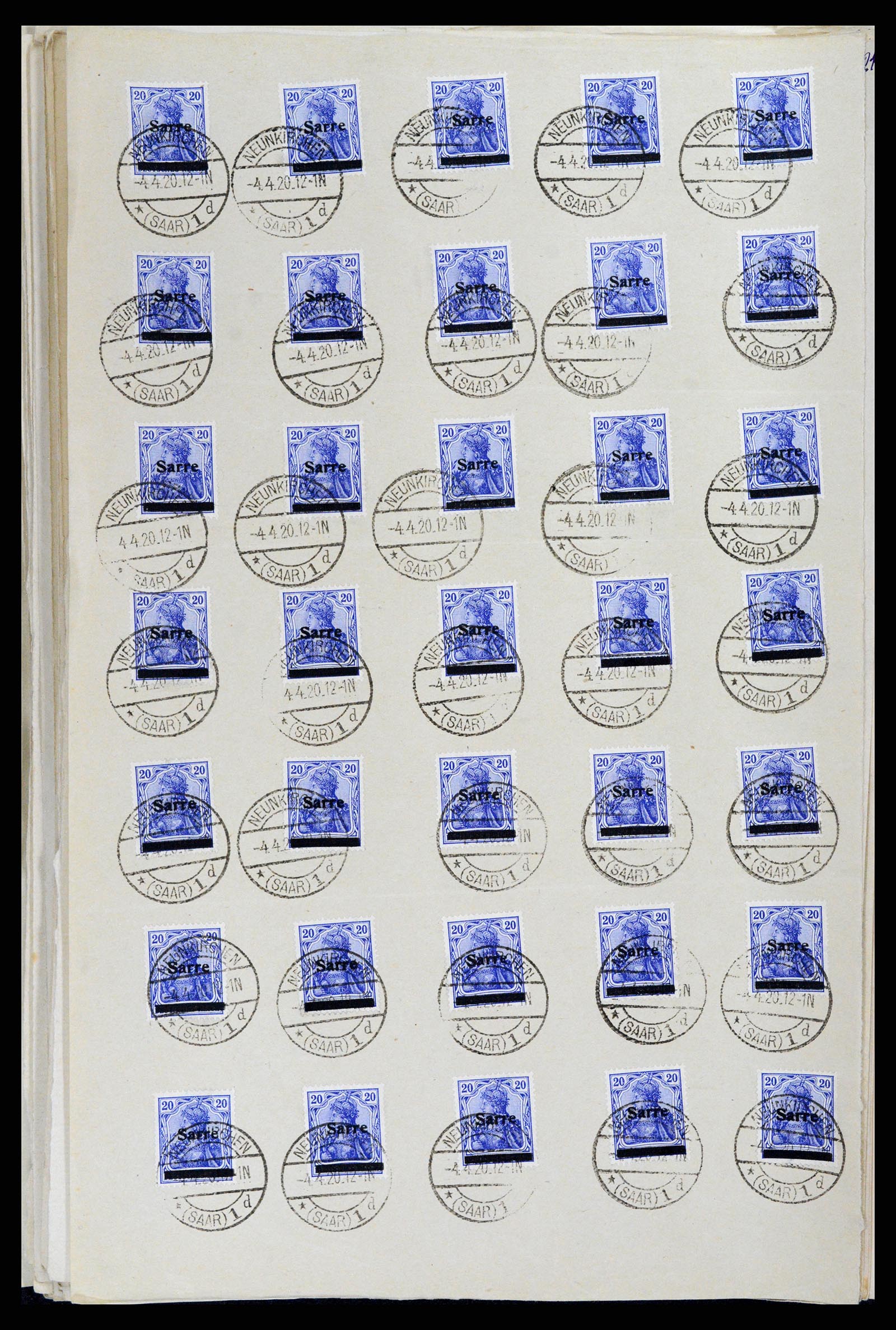 37573 070 - Postzegelverzameling 37573 Saar 1920.