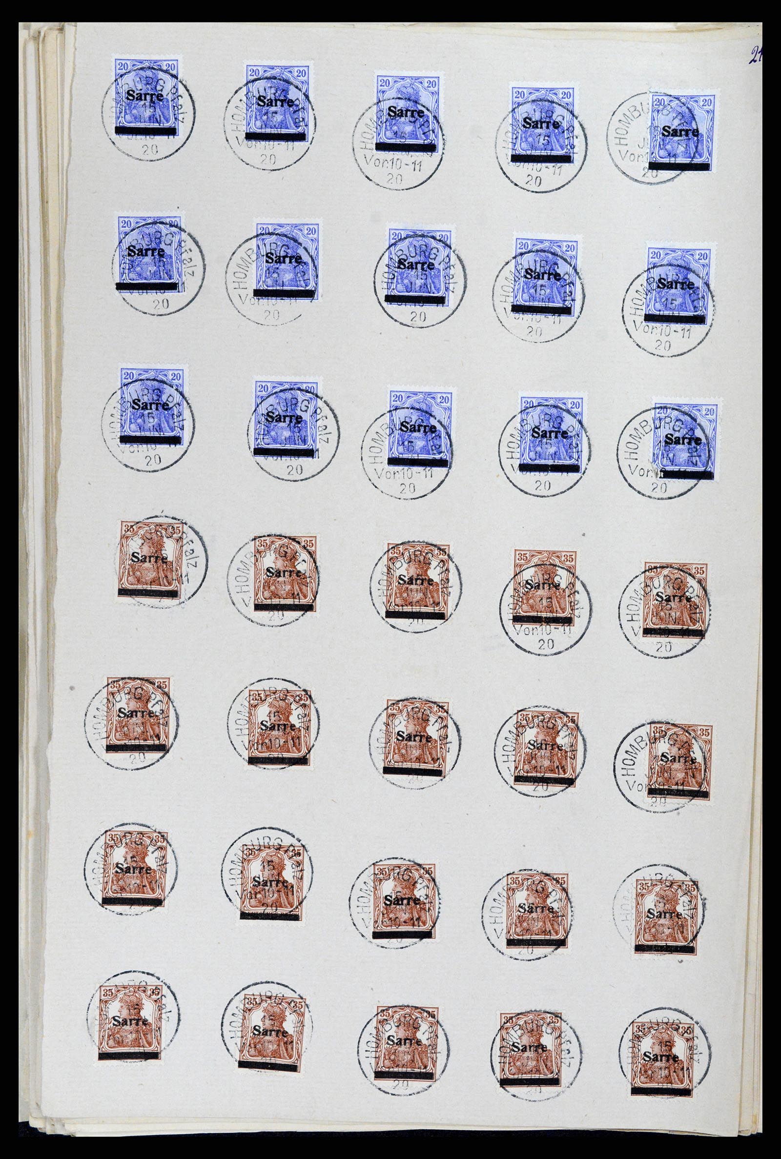 37573 071 - Postzegelverzameling 37573 Saar 1920.