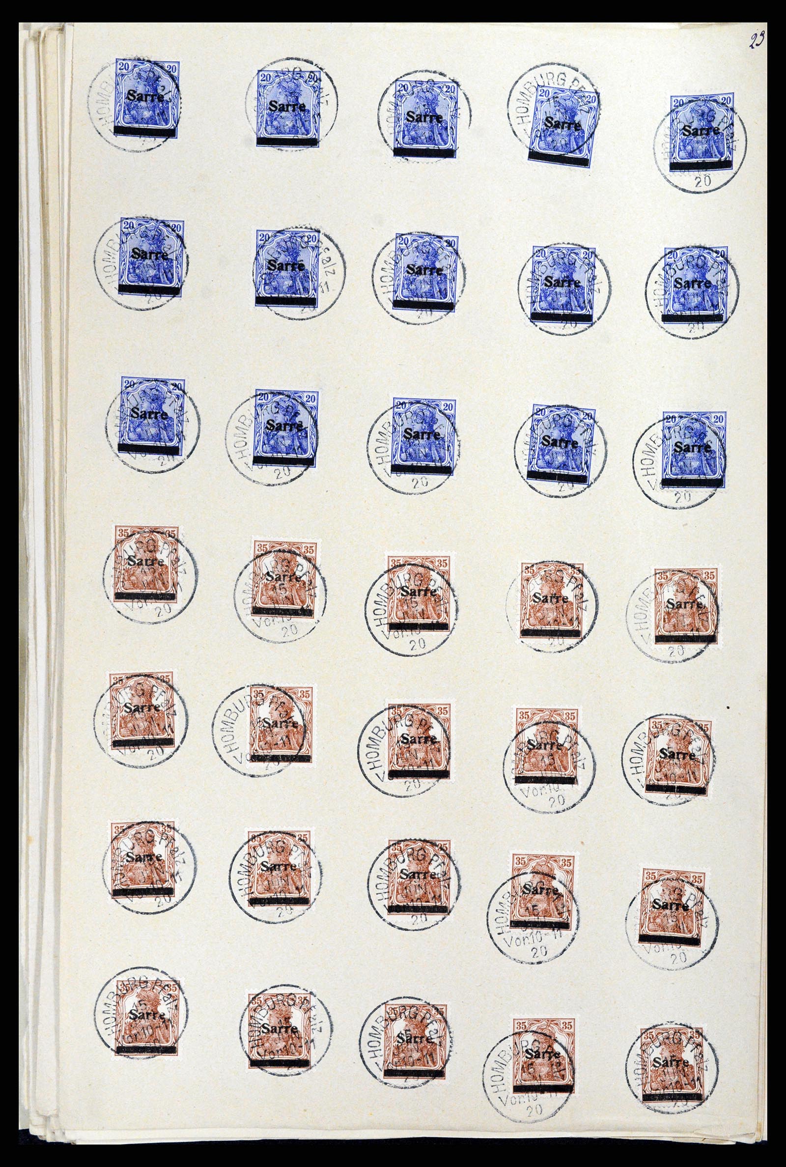 37573 072 - Postzegelverzameling 37573 Saar 1920.