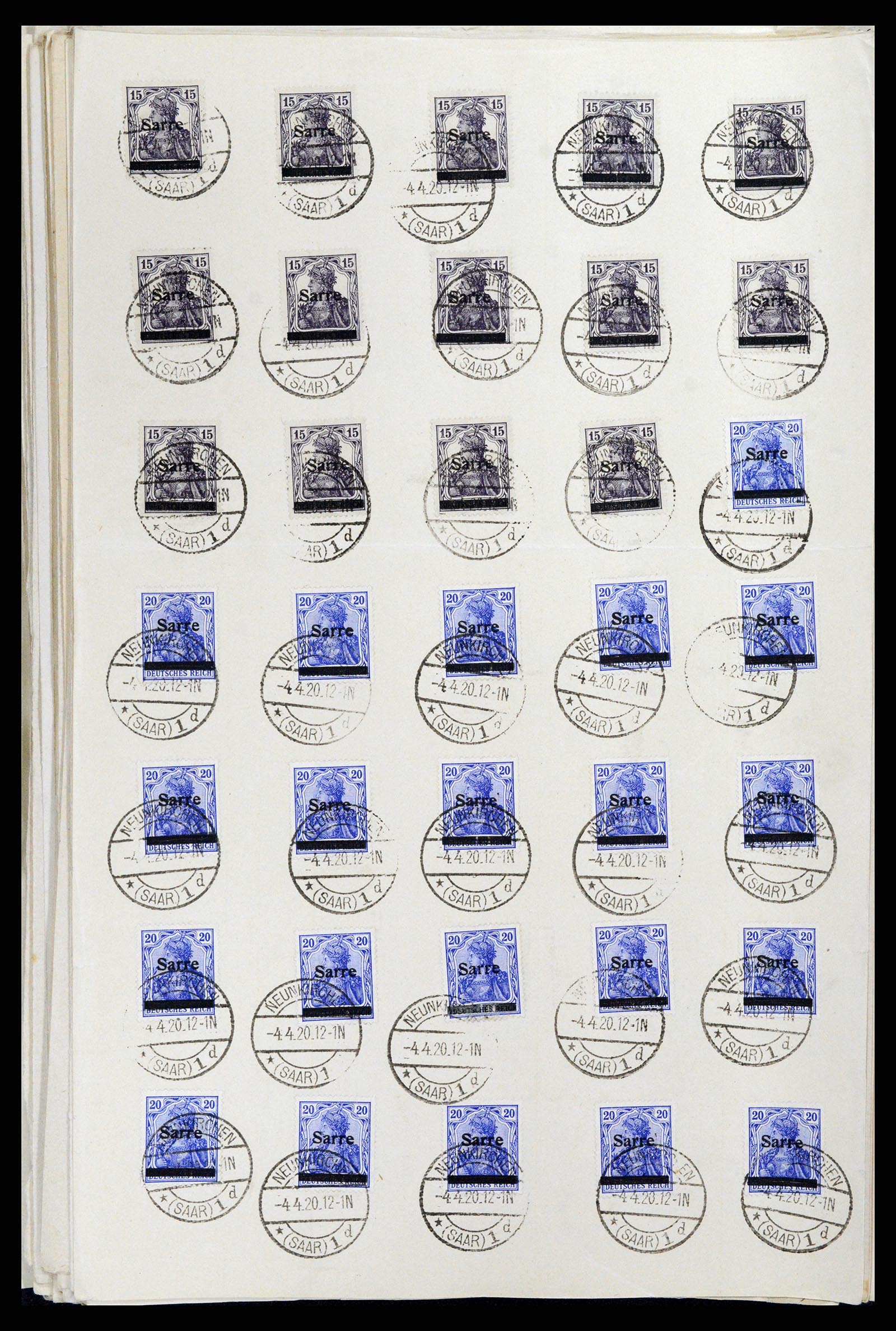 37573 073 - Postzegelverzameling 37573 Saar 1920.