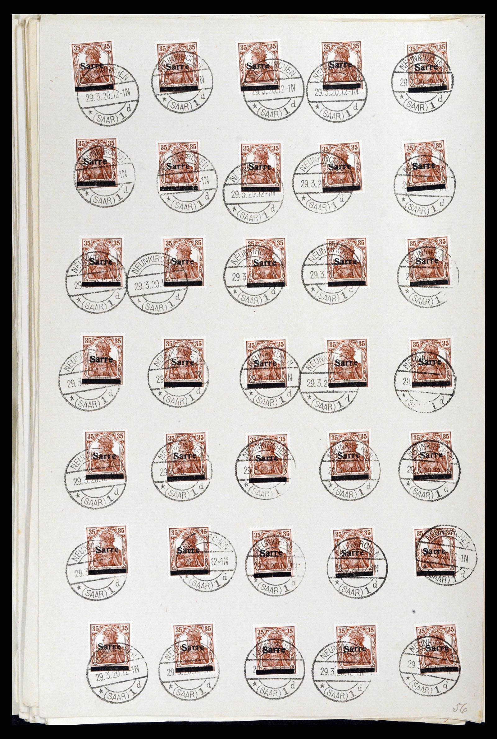 37573 074 - Postzegelverzameling 37573 Saar 1920.