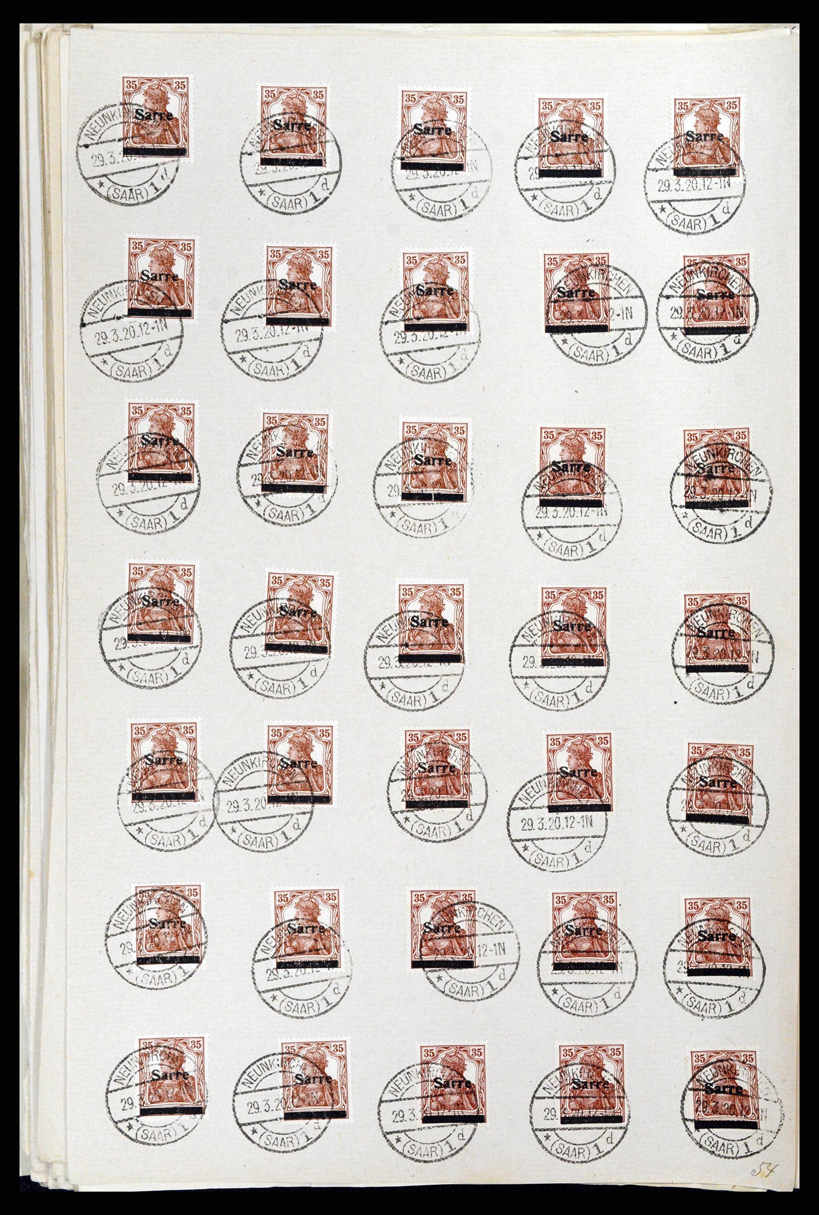 37573 075 - Postzegelverzameling 37573 Saar 1920.