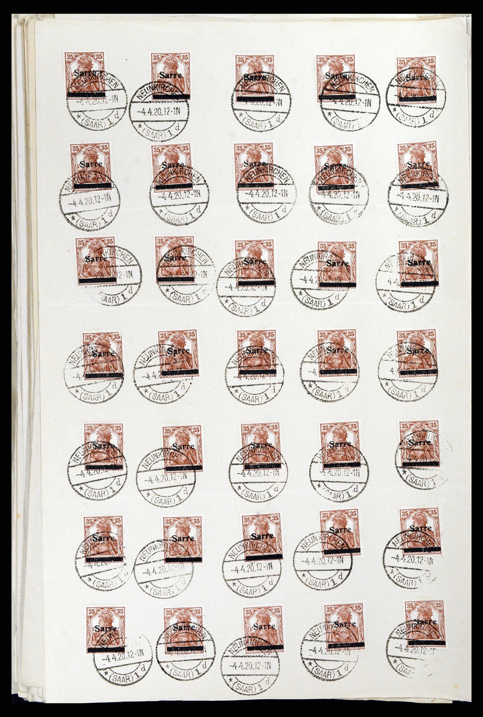 37573 076 - Postzegelverzameling 37573 Saar 1920.