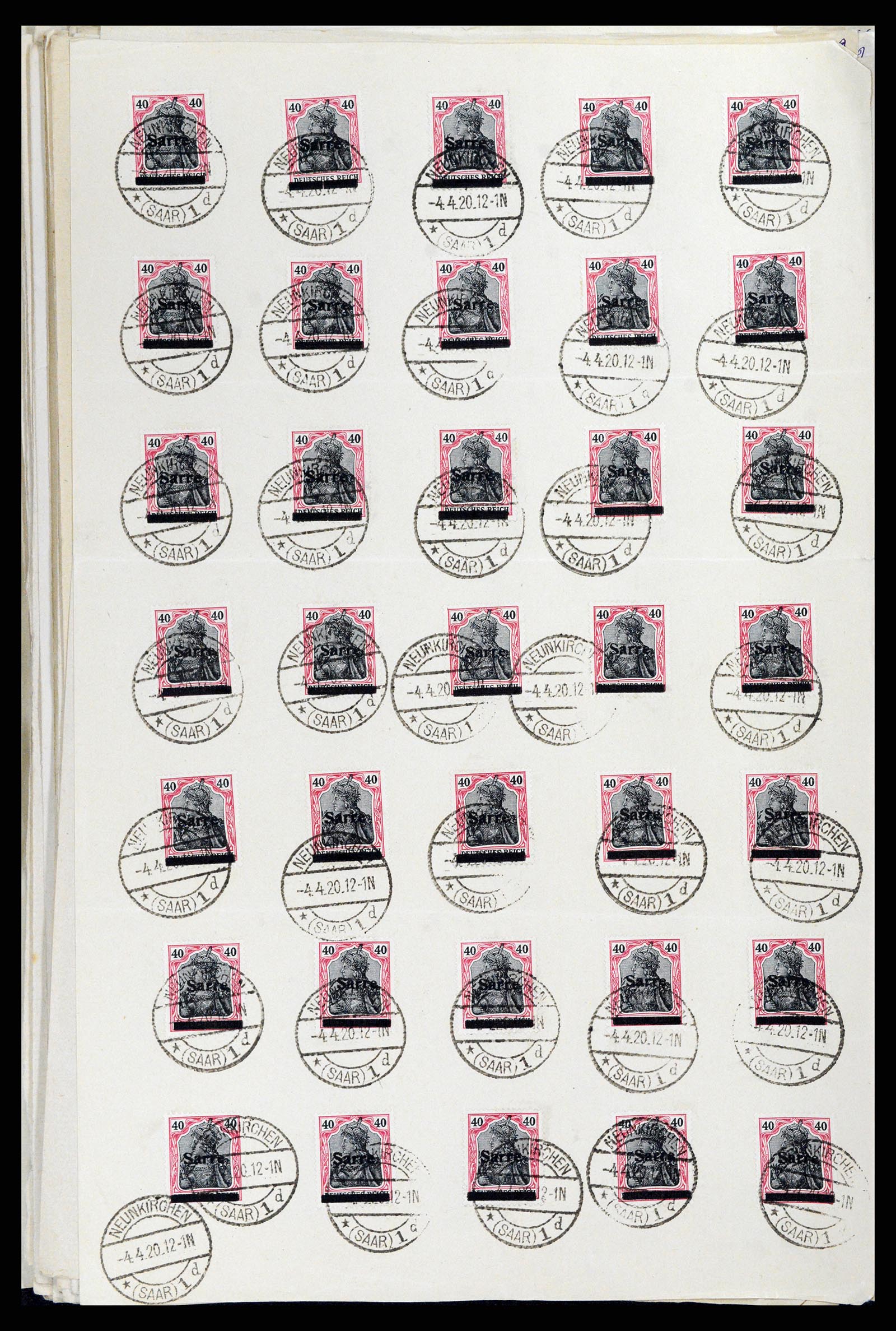 37573 077 - Postzegelverzameling 37573 Saar 1920.