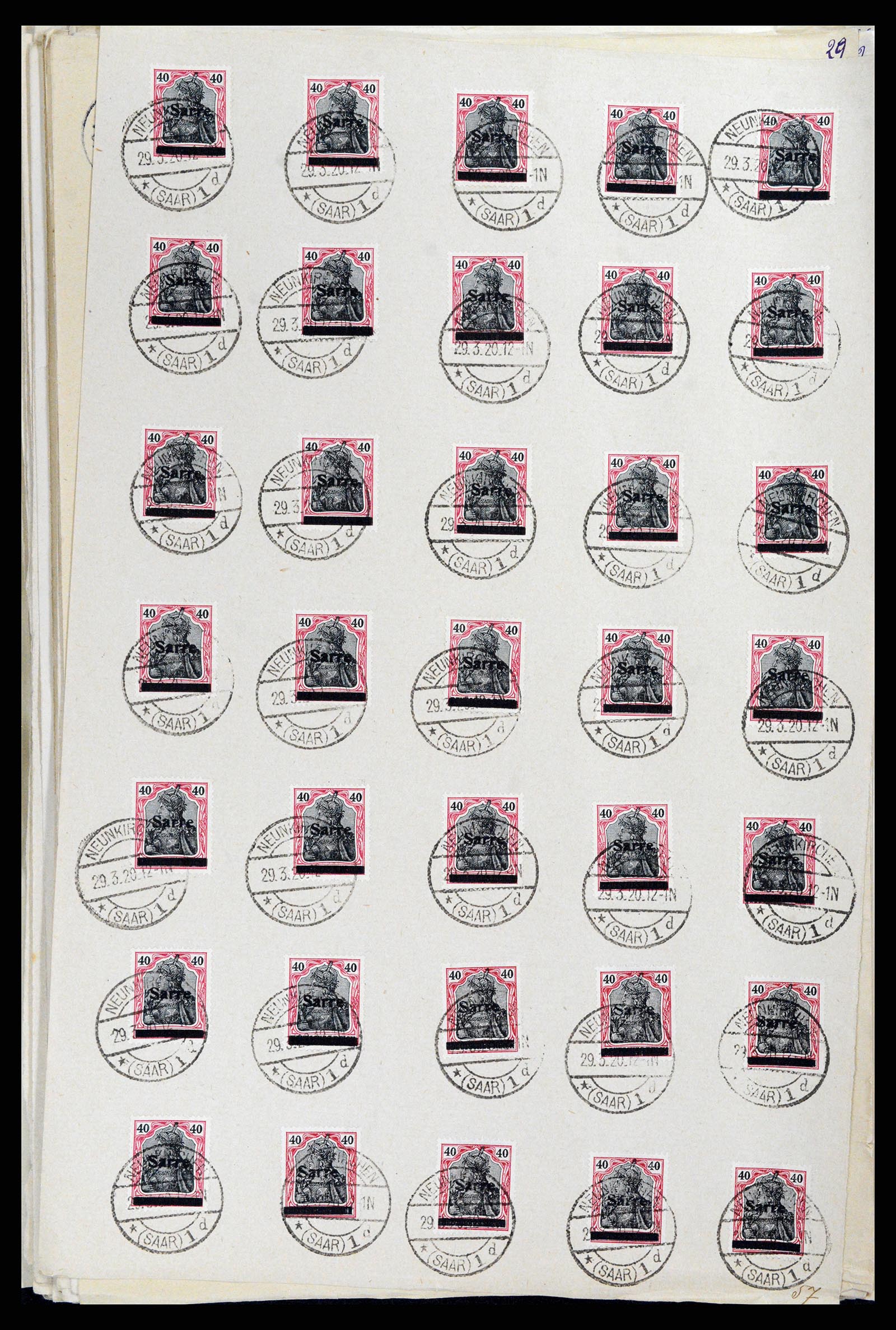 37573 078 - Postzegelverzameling 37573 Saar 1920.