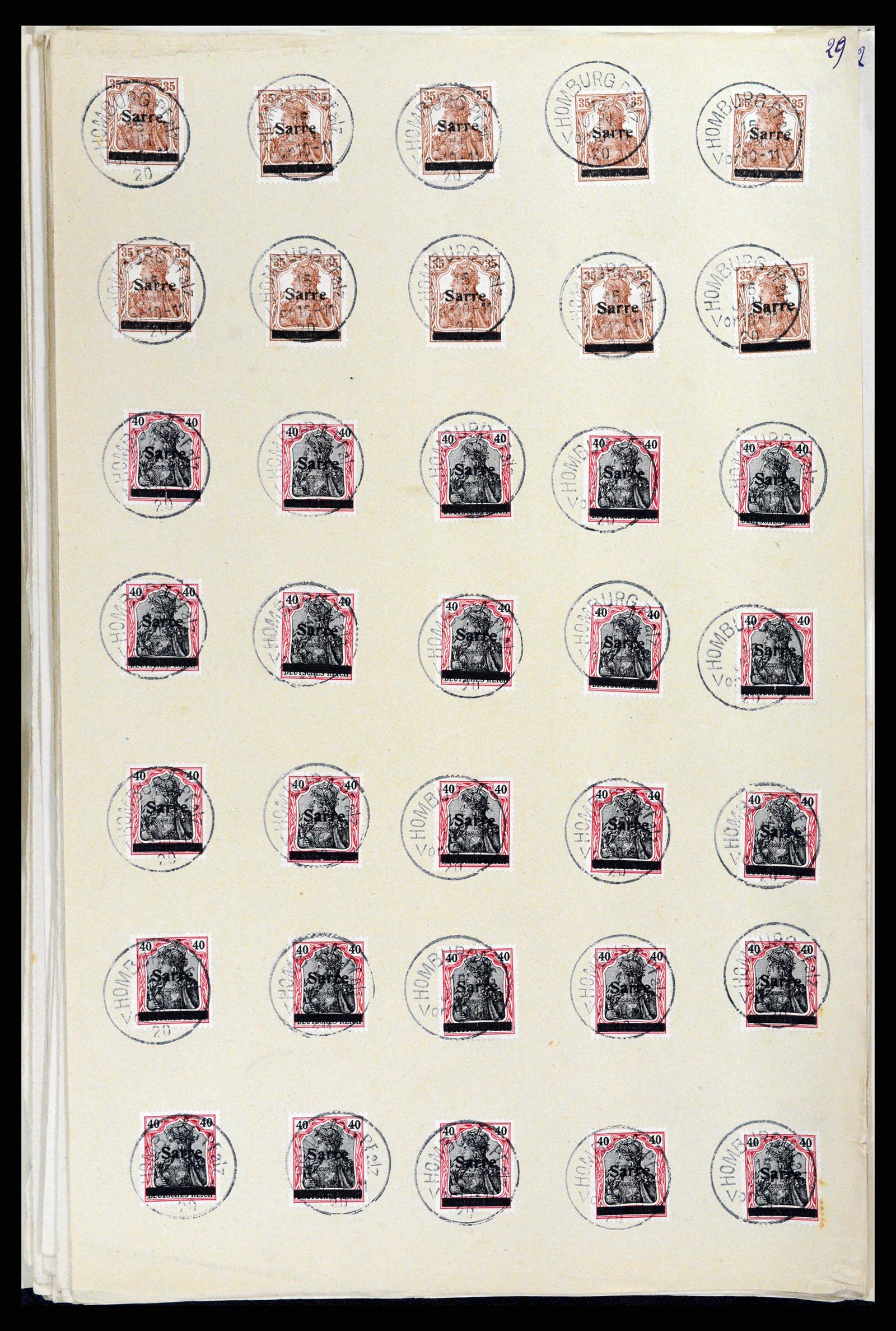 37573 079 - Postzegelverzameling 37573 Saar 1920.