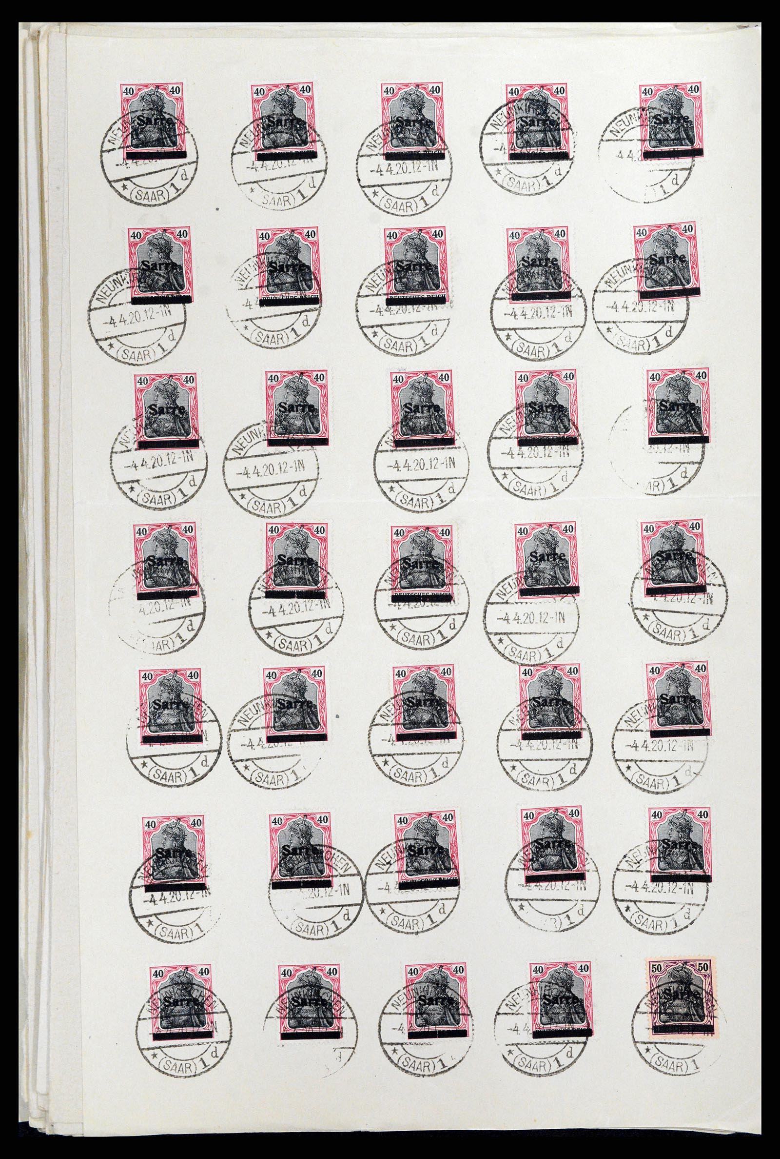 37573 081 - Postzegelverzameling 37573 Saar 1920.