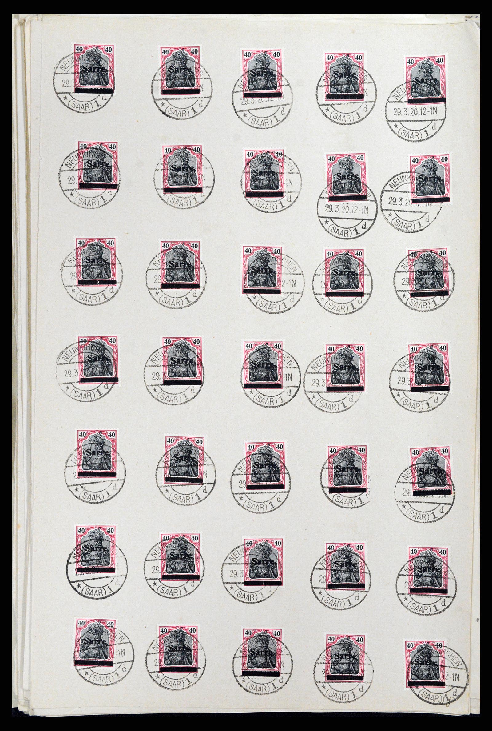 37573 082 - Postzegelverzameling 37573 Saar 1920.