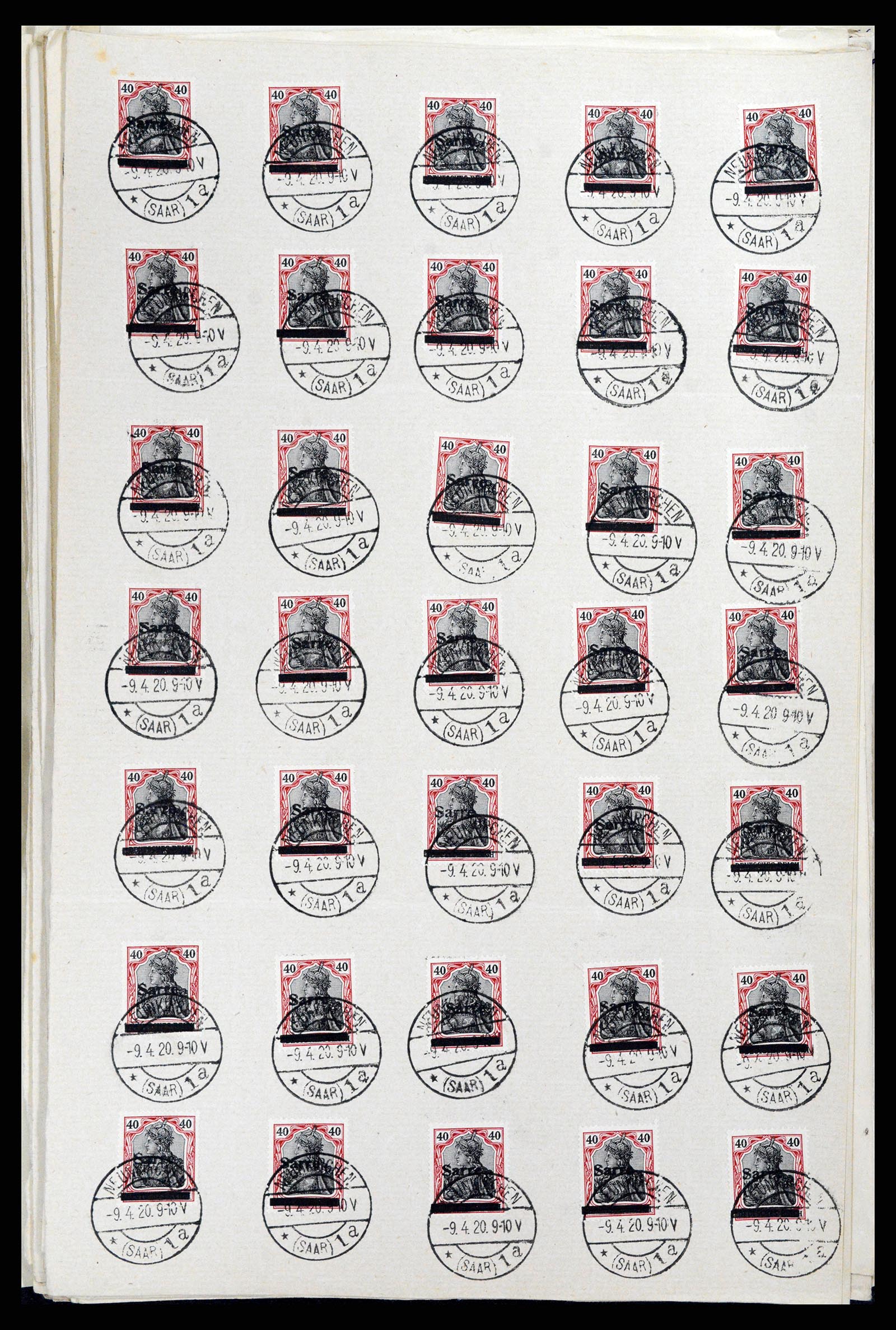37573 083 - Postzegelverzameling 37573 Saar 1920.