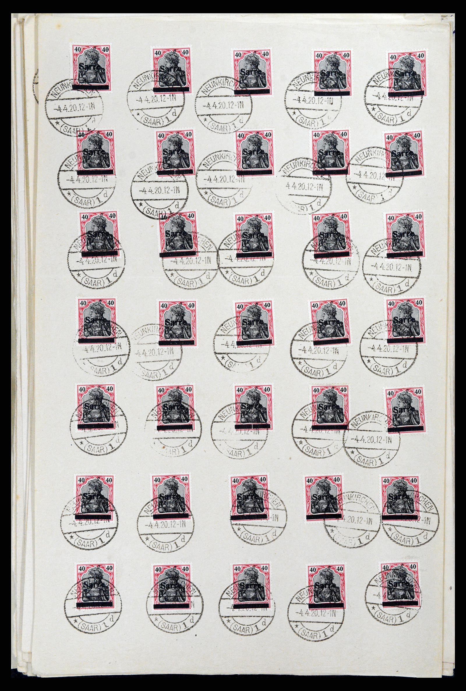 37573 084 - Postzegelverzameling 37573 Saar 1920.