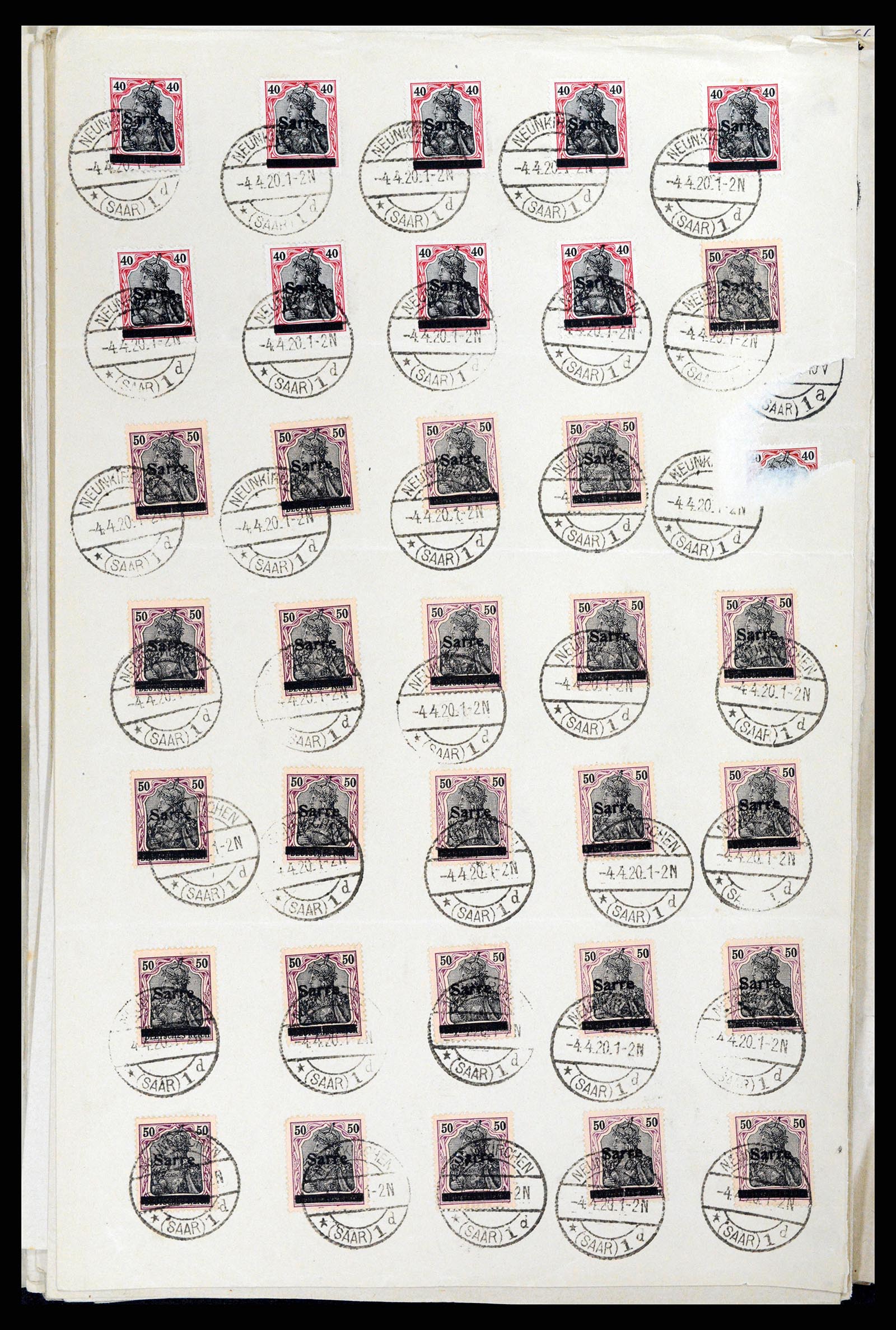 37573 085 - Postzegelverzameling 37573 Saar 1920.