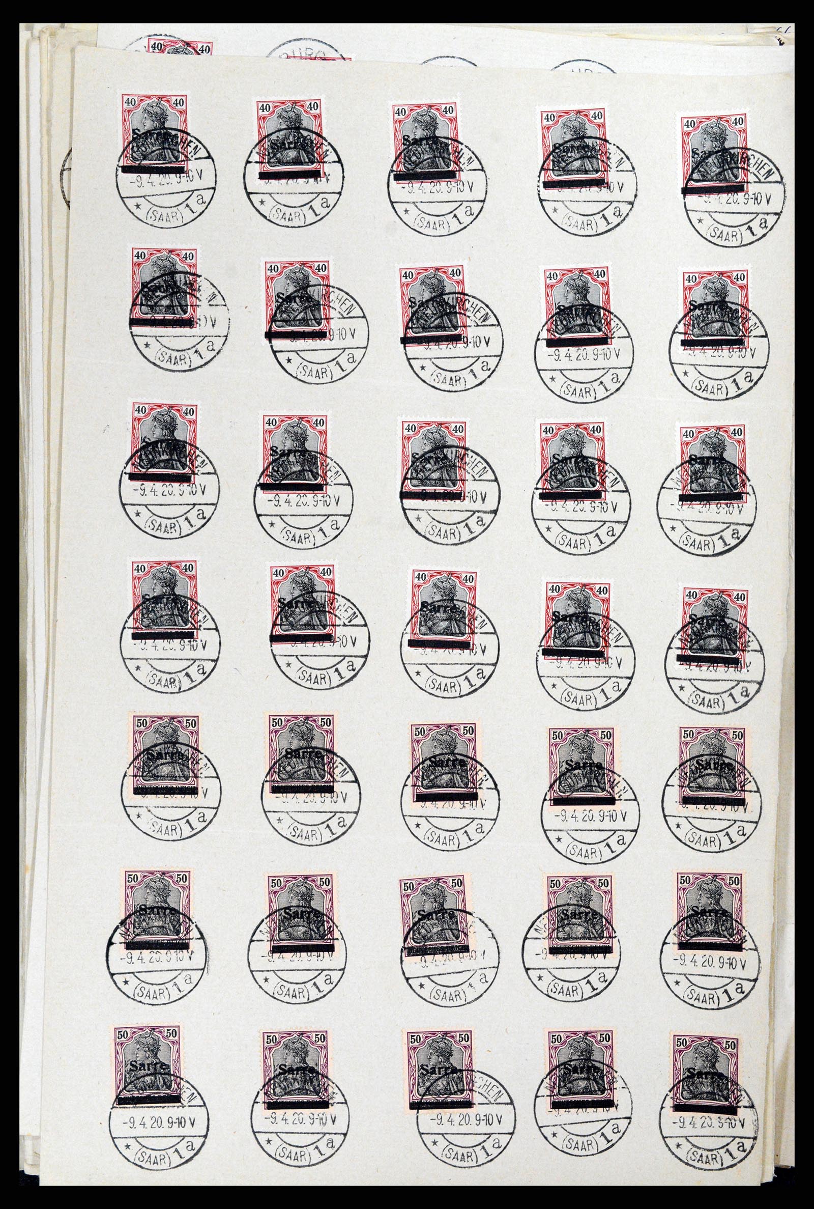37573 086 - Postzegelverzameling 37573 Saar 1920.