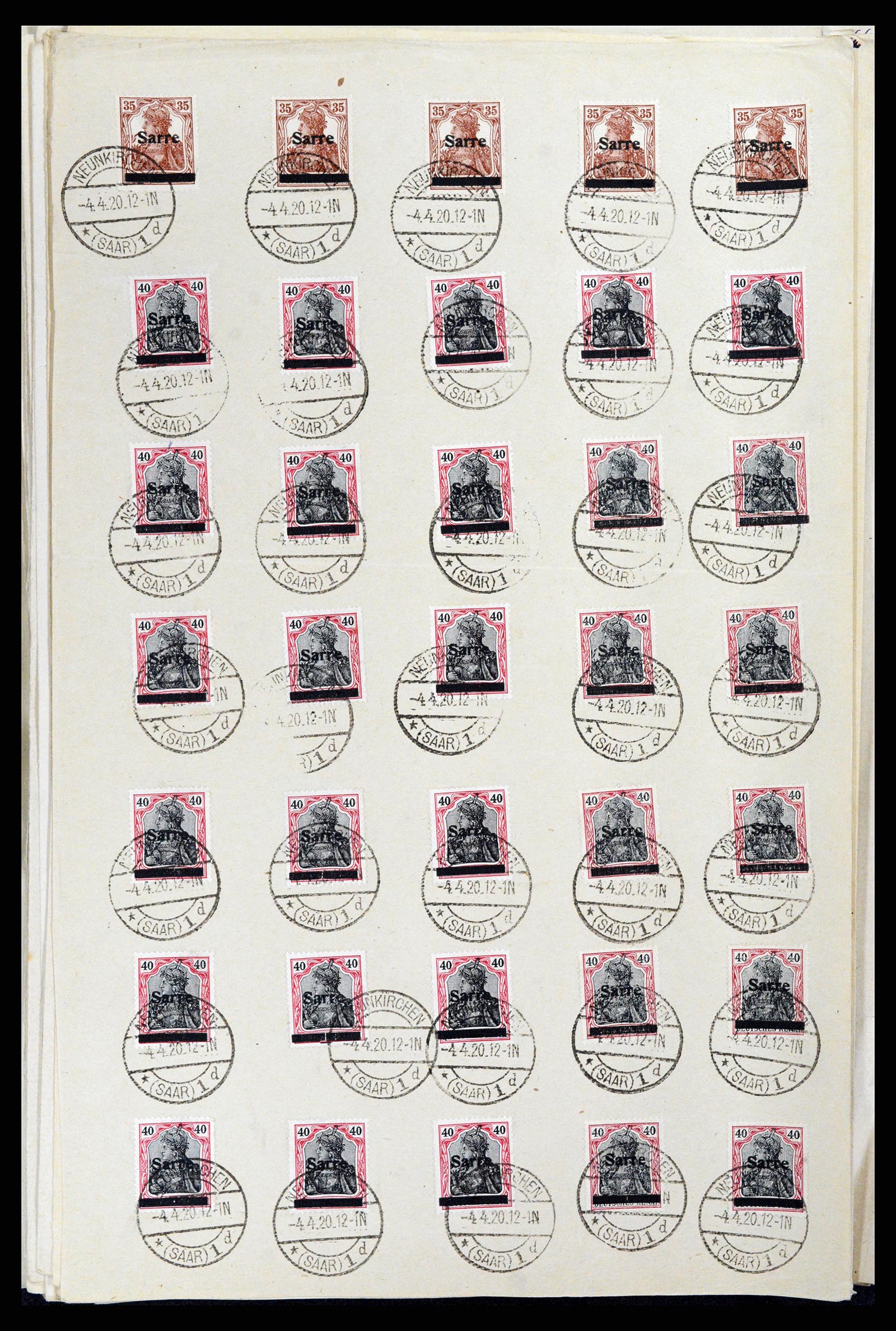 37573 088 - Postzegelverzameling 37573 Saar 1920.