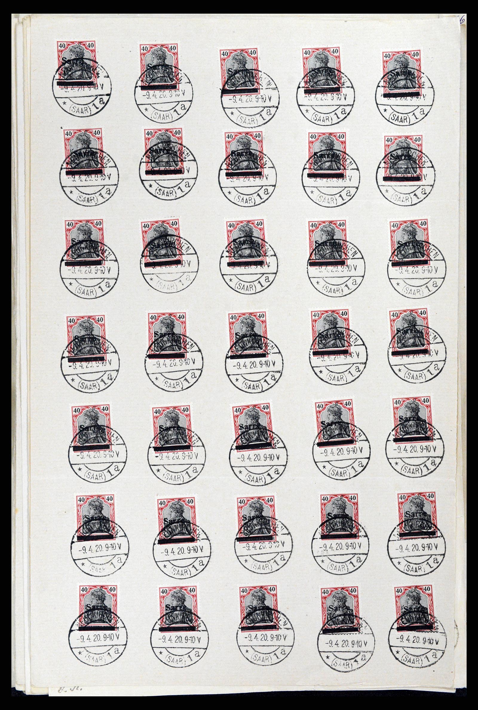 37573 090 - Postzegelverzameling 37573 Saar 1920.