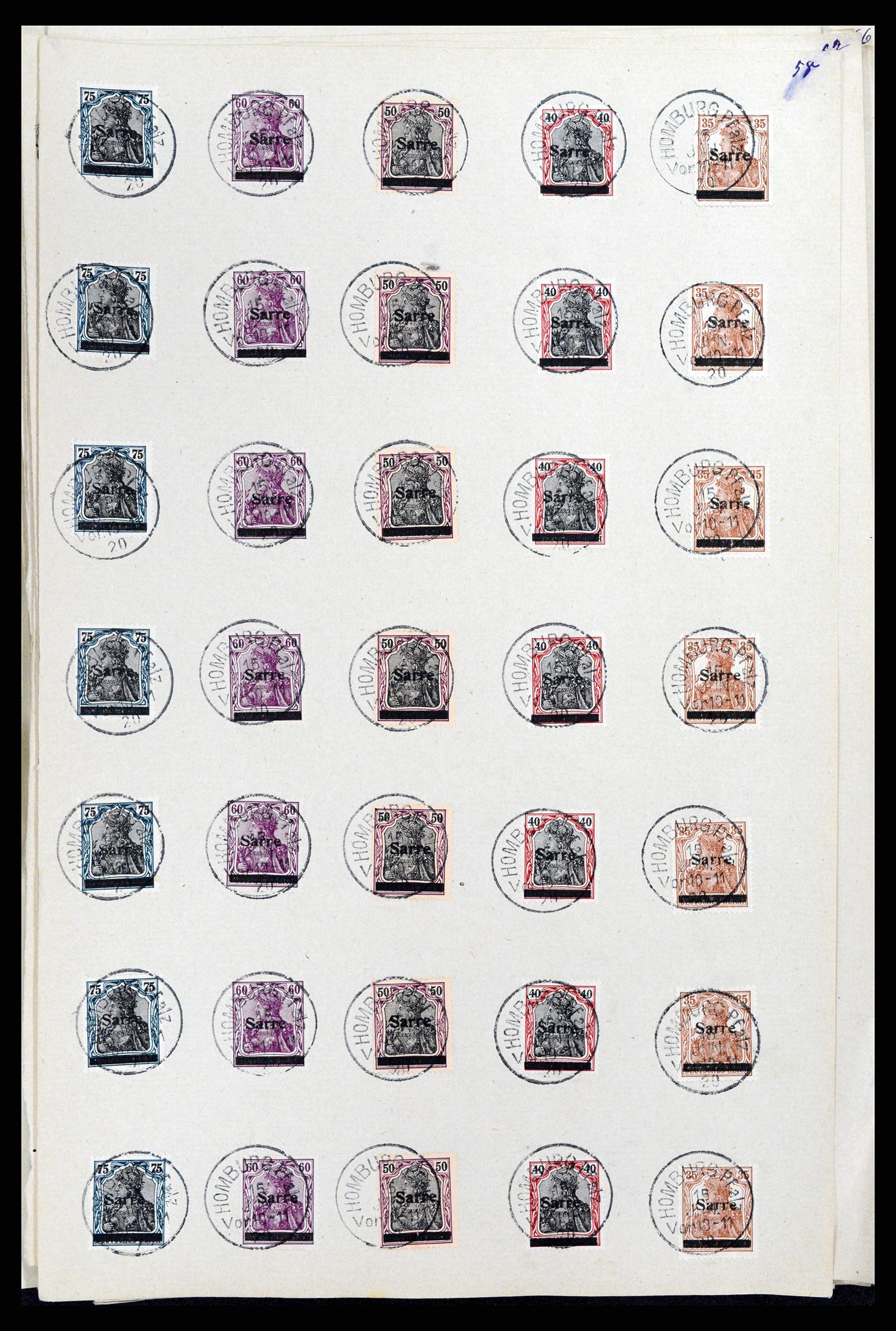 37573 097 - Postzegelverzameling 37573 Saar 1920.