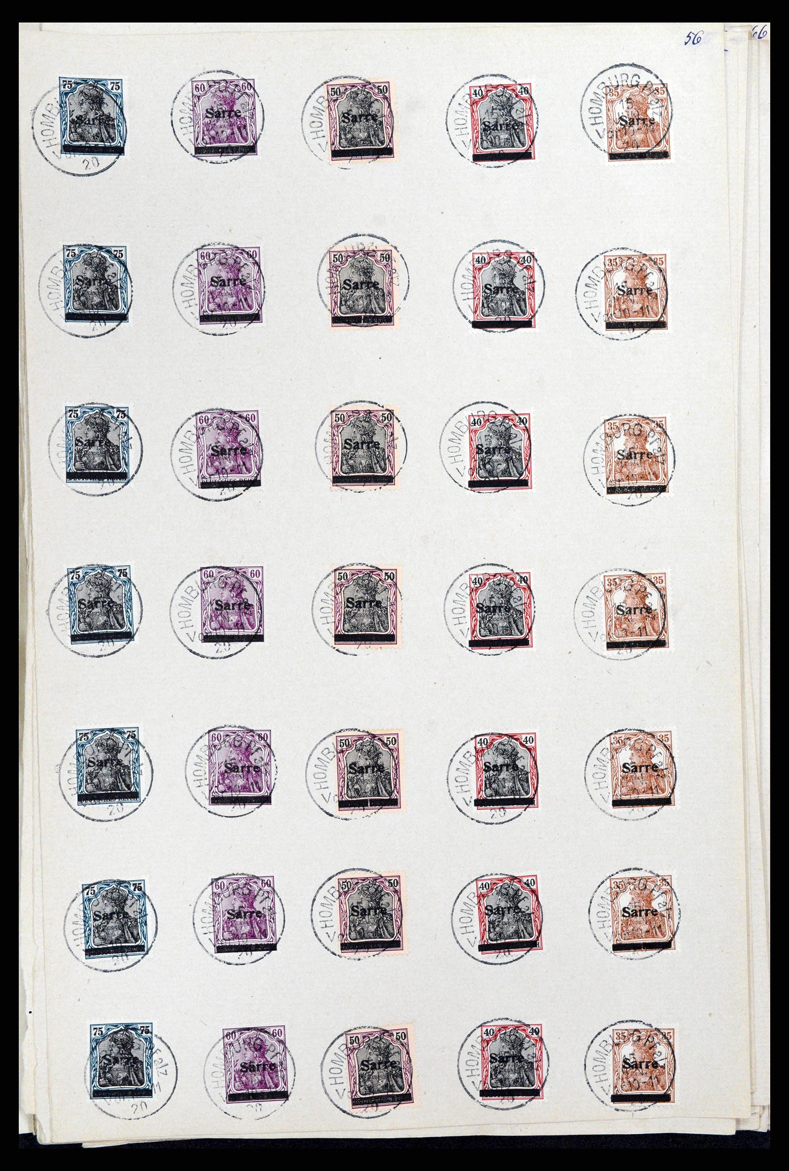 37573 099 - Postzegelverzameling 37573 Saar 1920.