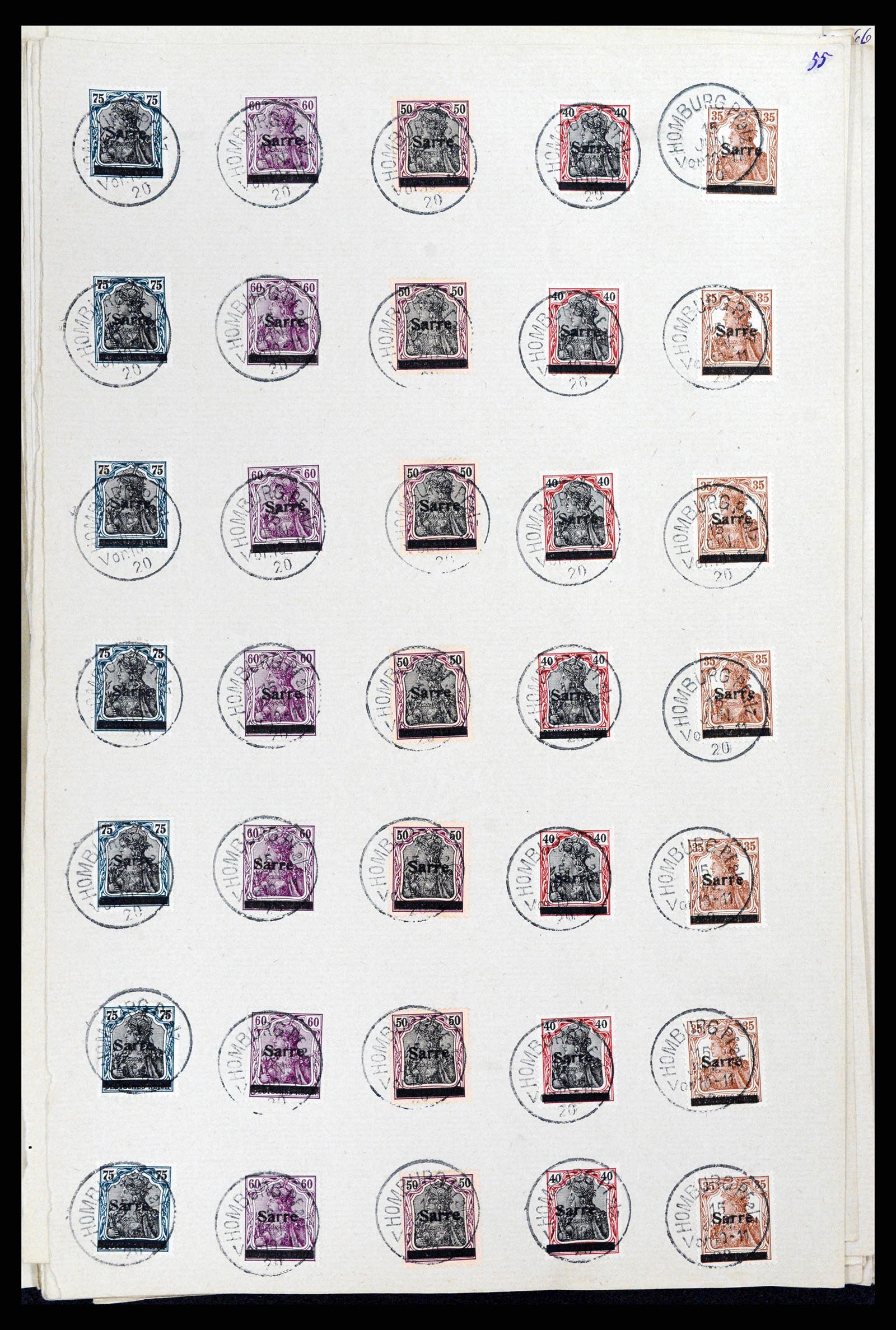 37573 100 - Postzegelverzameling 37573 Saar 1920.