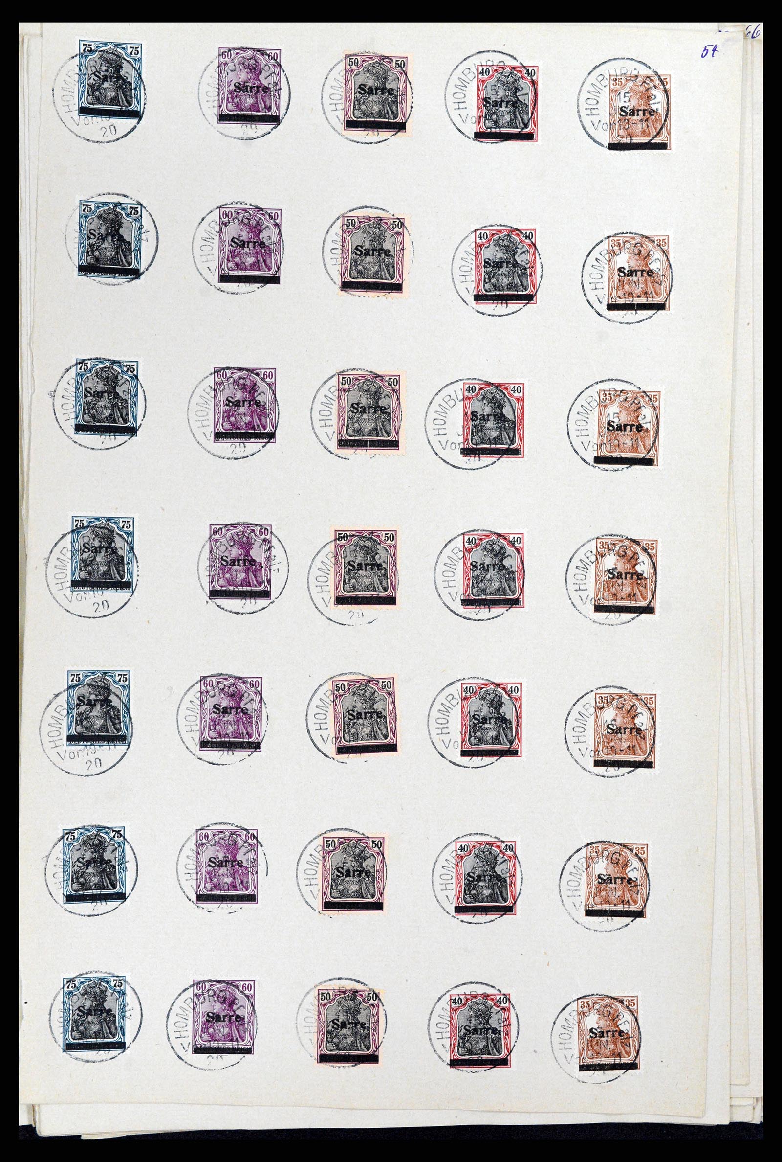 37573 101 - Postzegelverzameling 37573 Saar 1920.