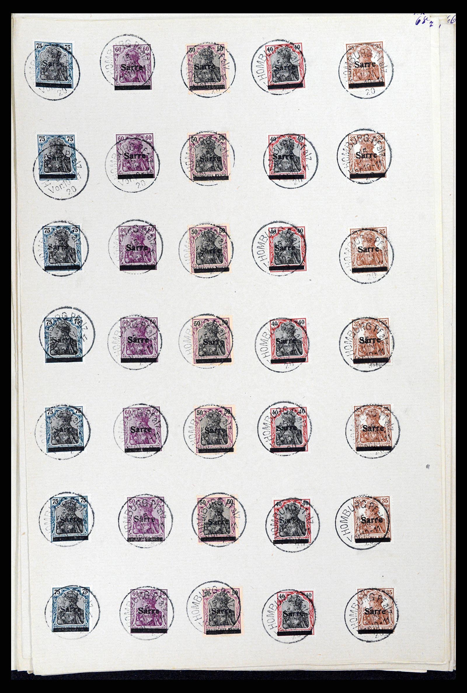 37573 108 - Postzegelverzameling 37573 Saar 1920.