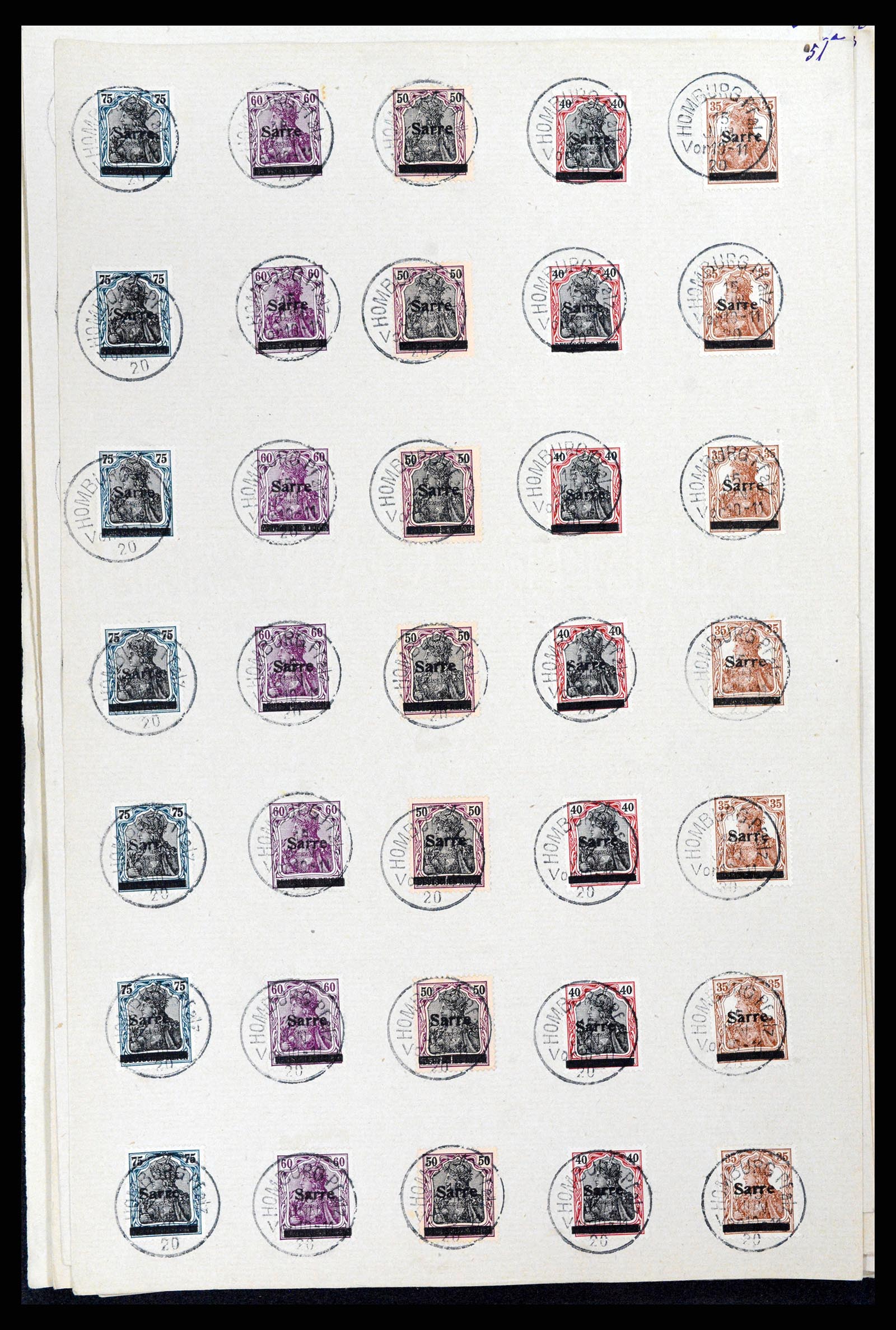 37573 110 - Postzegelverzameling 37573 Saar 1920.