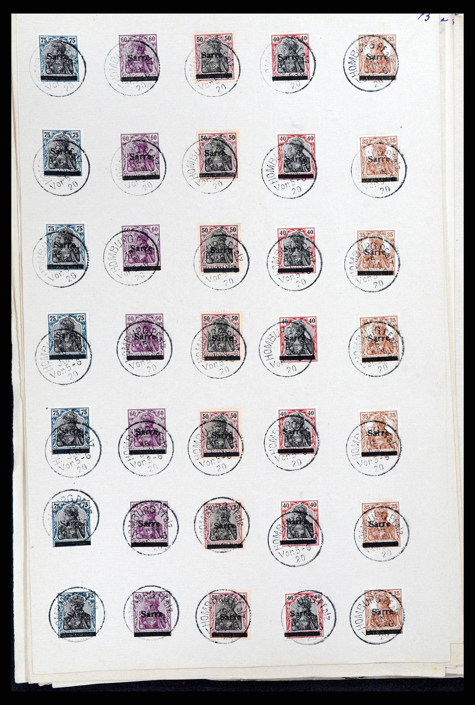 37573 111 - Postzegelverzameling 37573 Saar 1920.