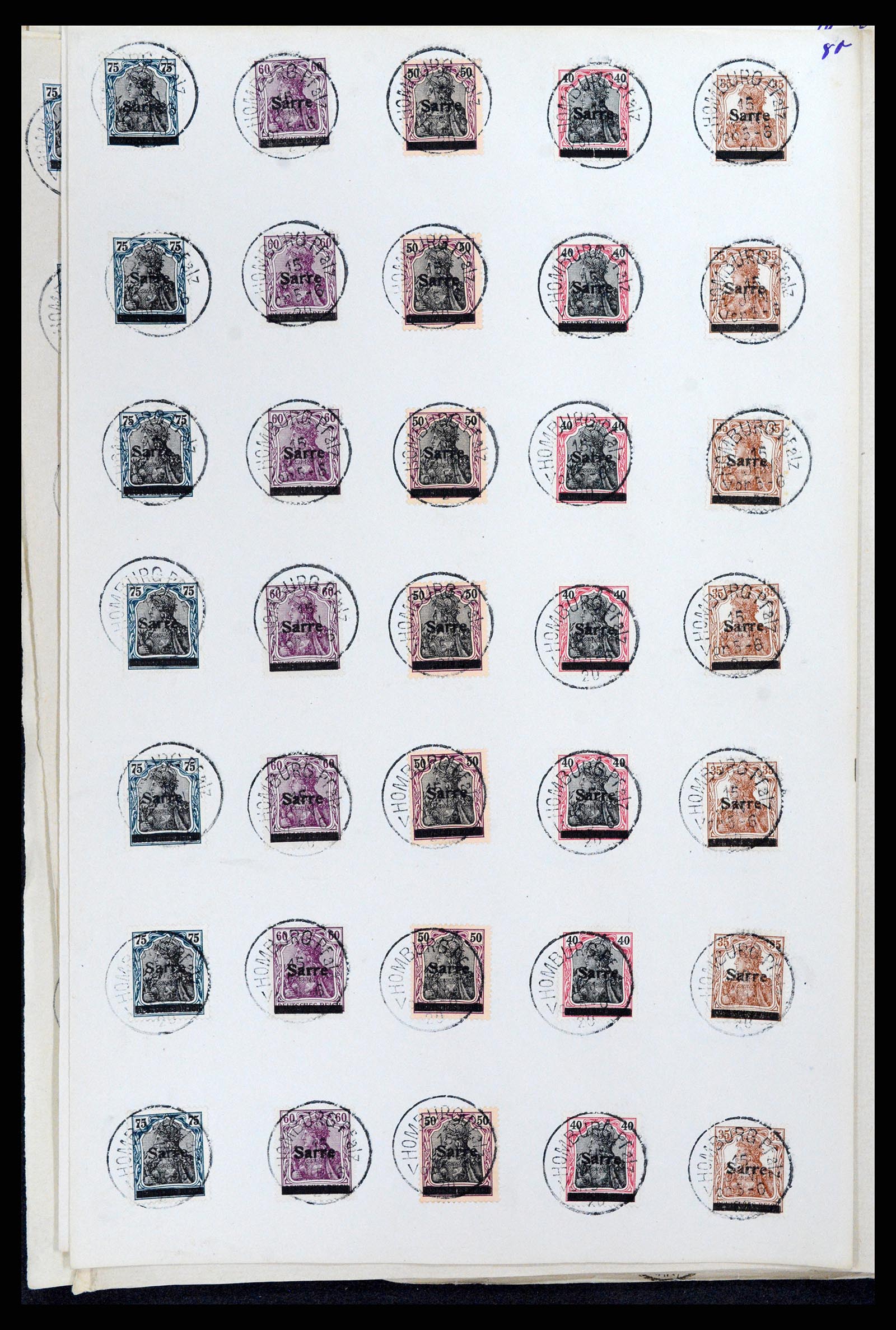 37573 116 - Postzegelverzameling 37573 Saar 1920.